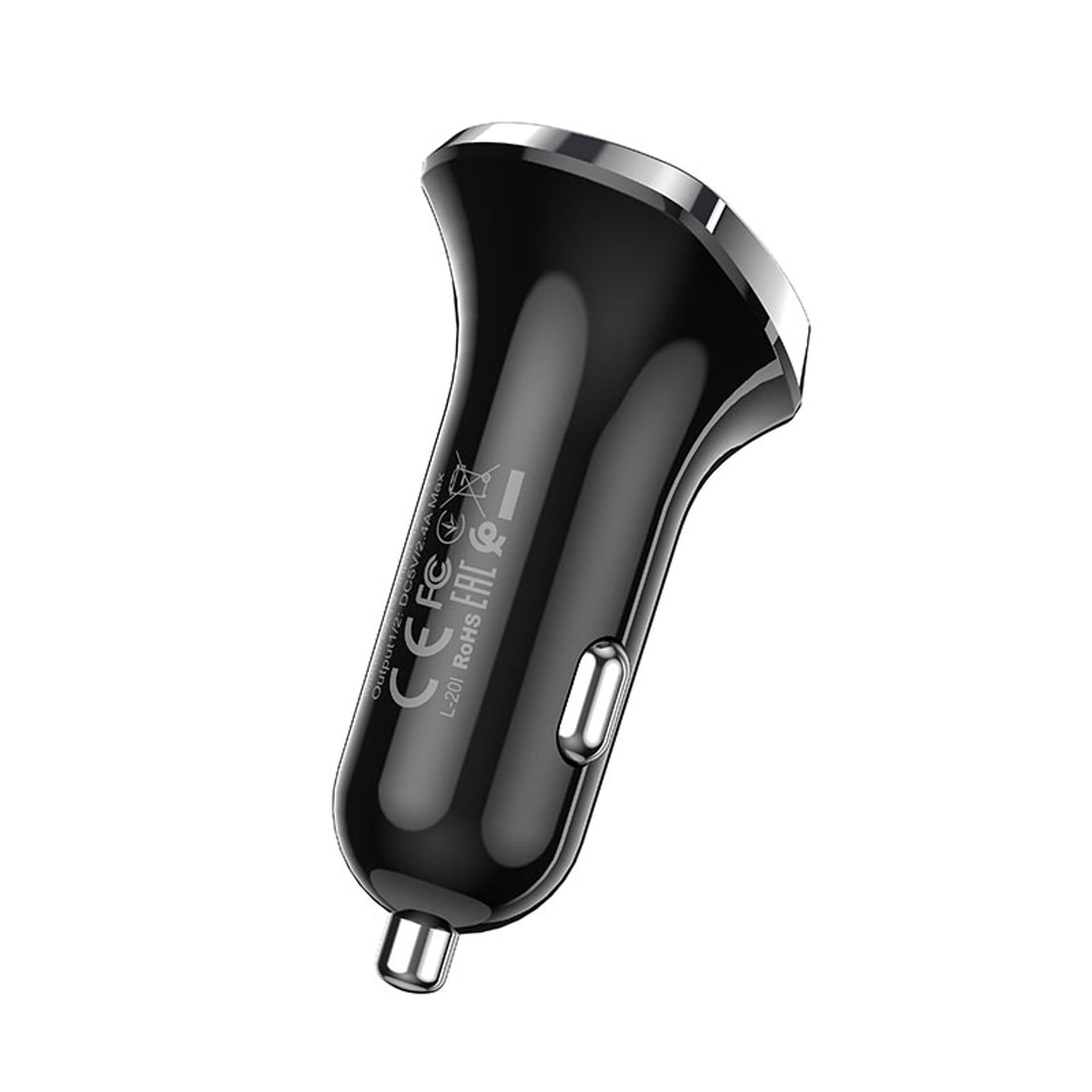 

Ładowarka Samochodowa 2,4A 2xUSB z Wyświetlaczem LCD + Kabel Micro USB 1m Borofone BZ15 biały
