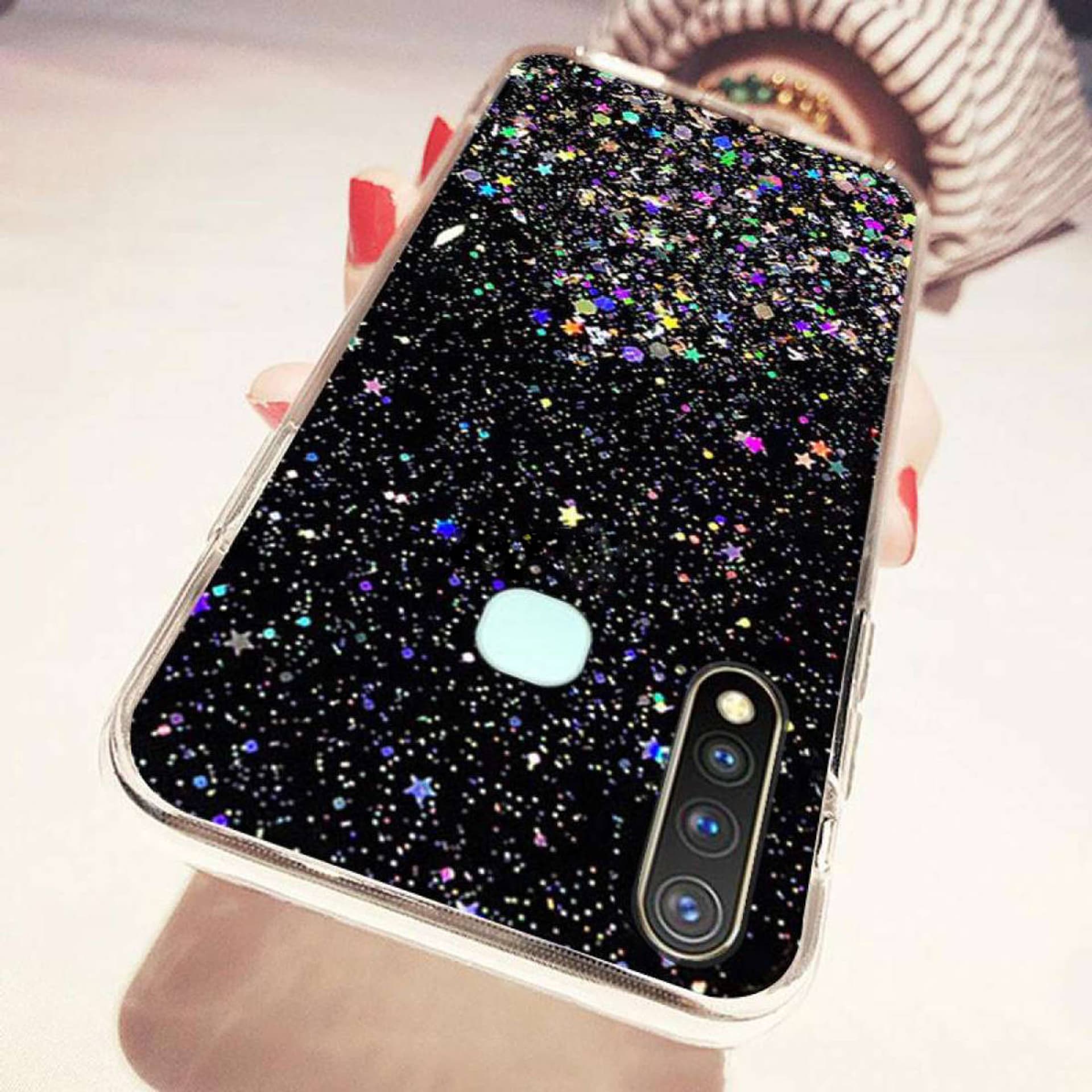 

Etui IPHONE 13 PRO MAX Brokat Cekiny Glue Glitter Case czarne
