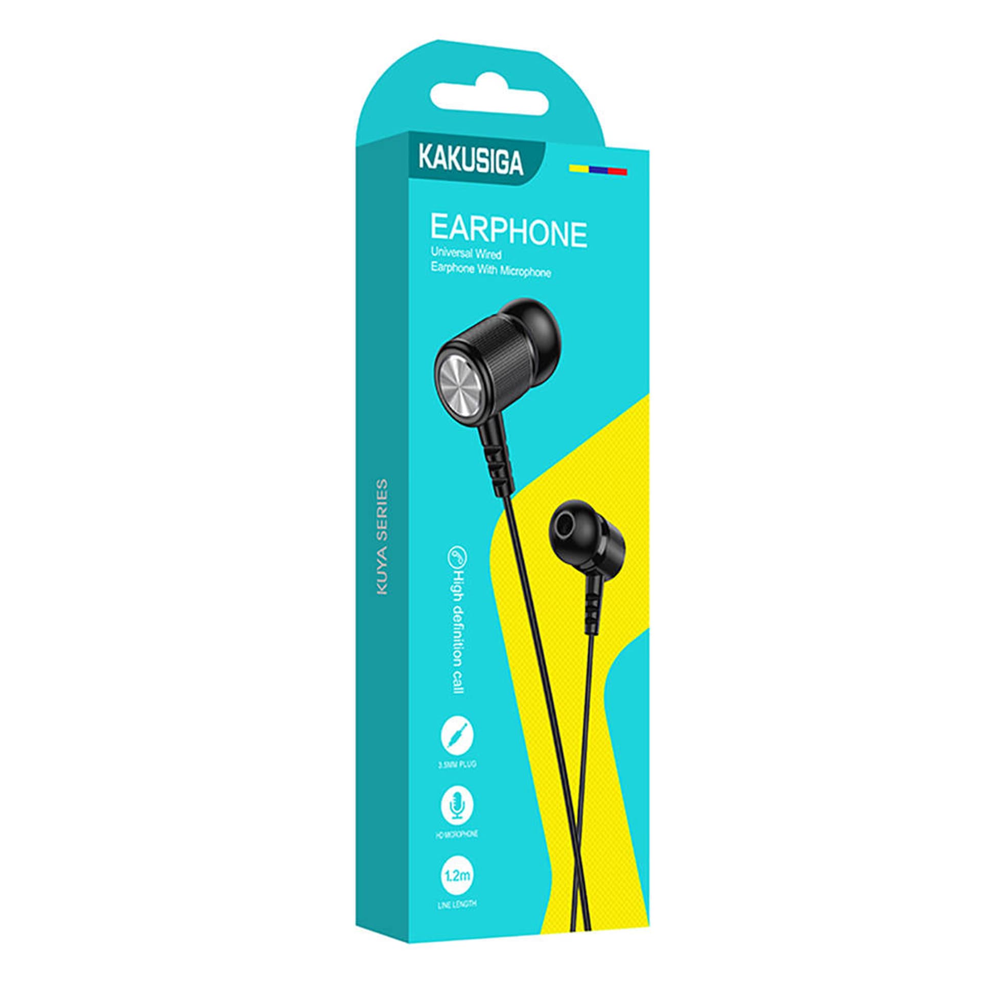 

Dokanałowe Słuchawki (3,5mm minijack) Przewodowe z Mikrofonem Kakusiga Universal Wire Control Earphone with Mic (KSC-666) czarne, Ksc-666) czarn