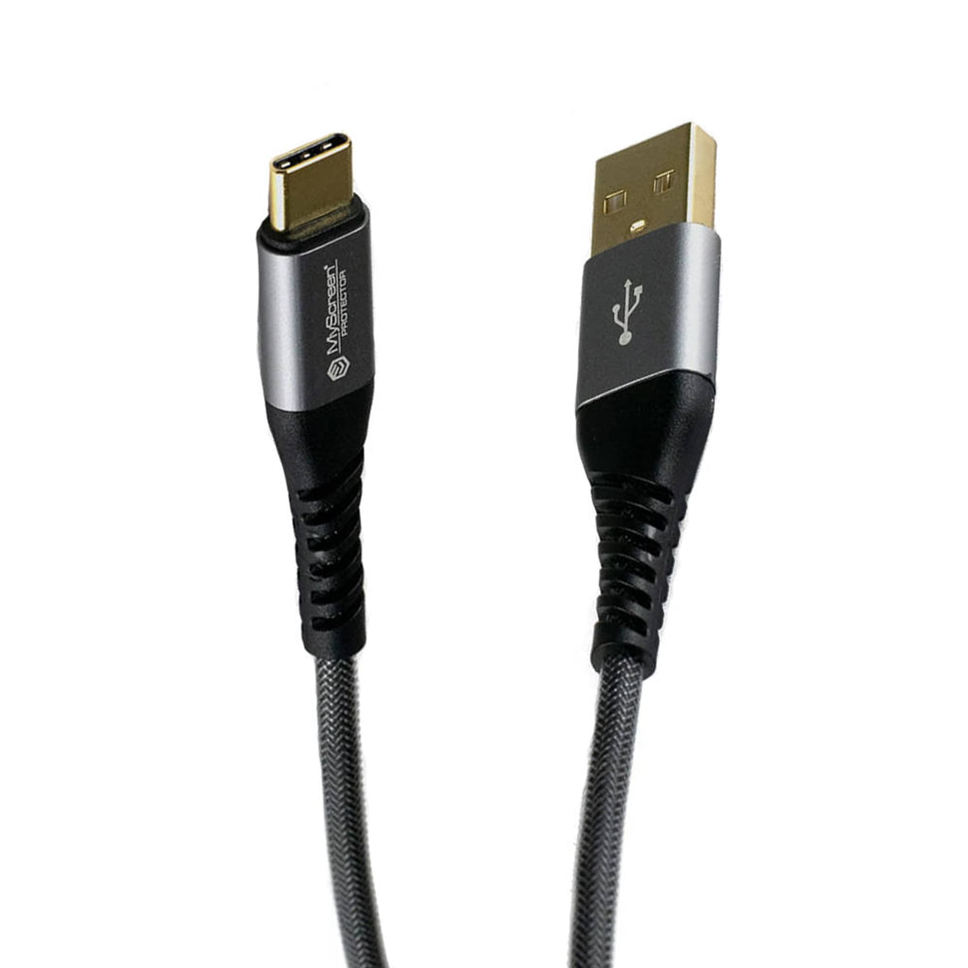 

Kabel 3A 2m USB na USB Typ C Quick Charge 3.0 MyScreen Protector Kevlar szary