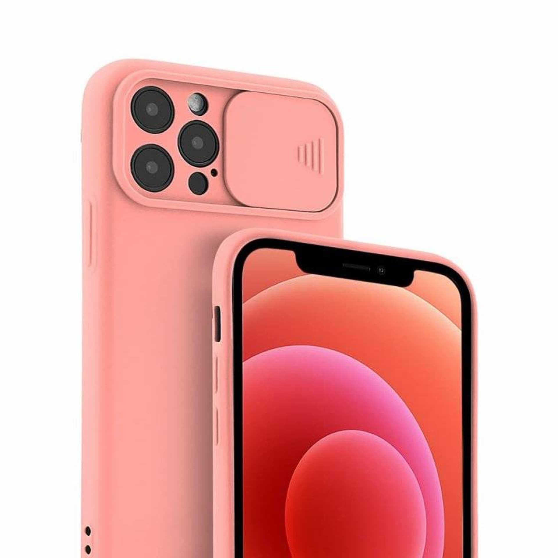 

Etui SAMSUNG GALAXY A03S Silikonowe z Osłoną na Aparat Silicone Lens brzoskwiniowe