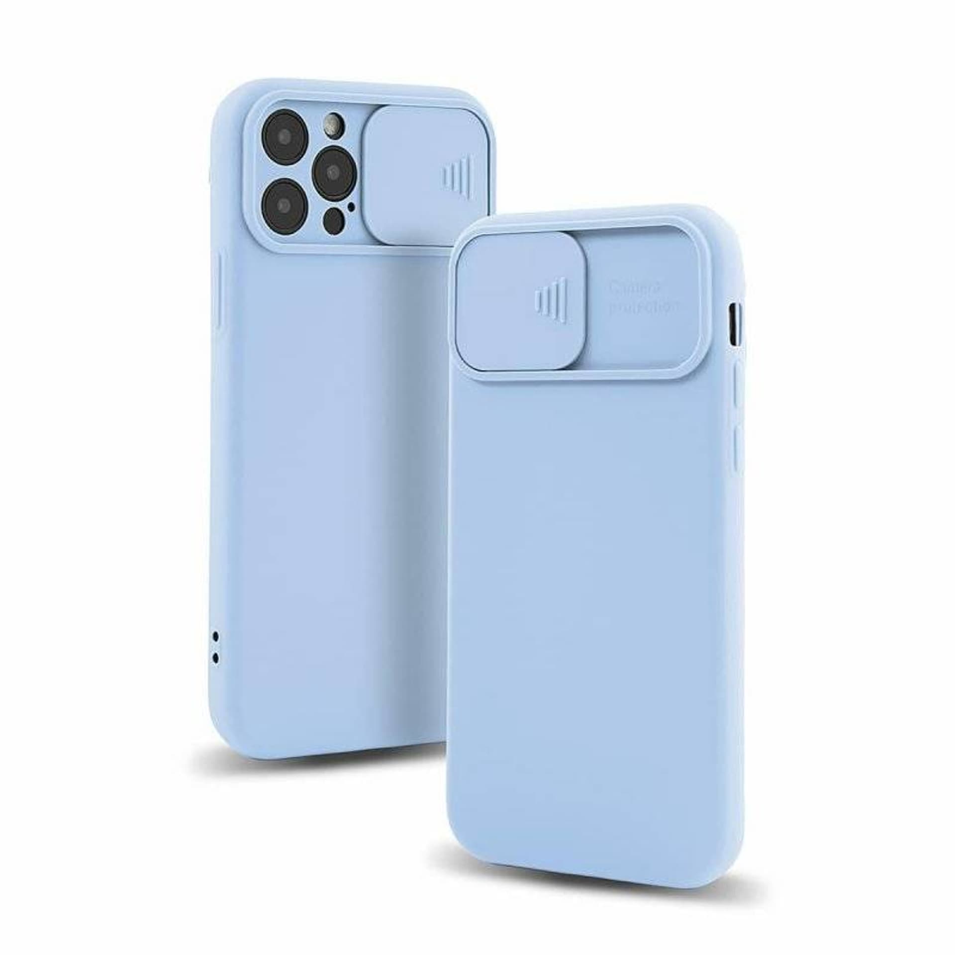 

Etui IPHONE 14 Silikonowe z Osłoną na Aparat Nexeri Silicone Lens jasnoniebieskie