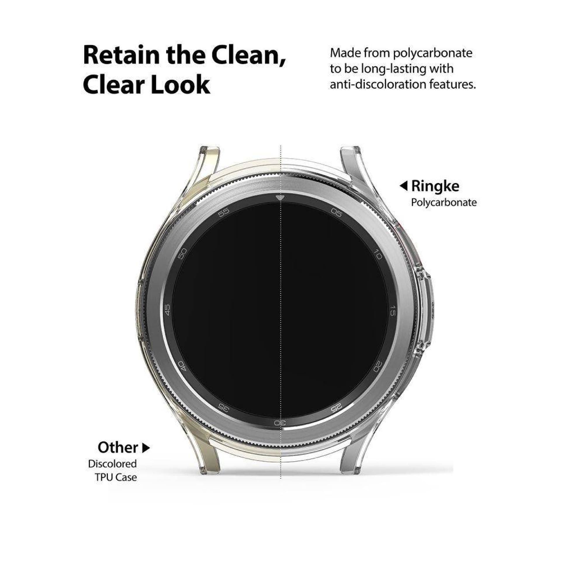 

RINGKE SLIM 2-PACK GALAXY WATCH 4 CLASSIC 46 MM CLEAR & BLACK