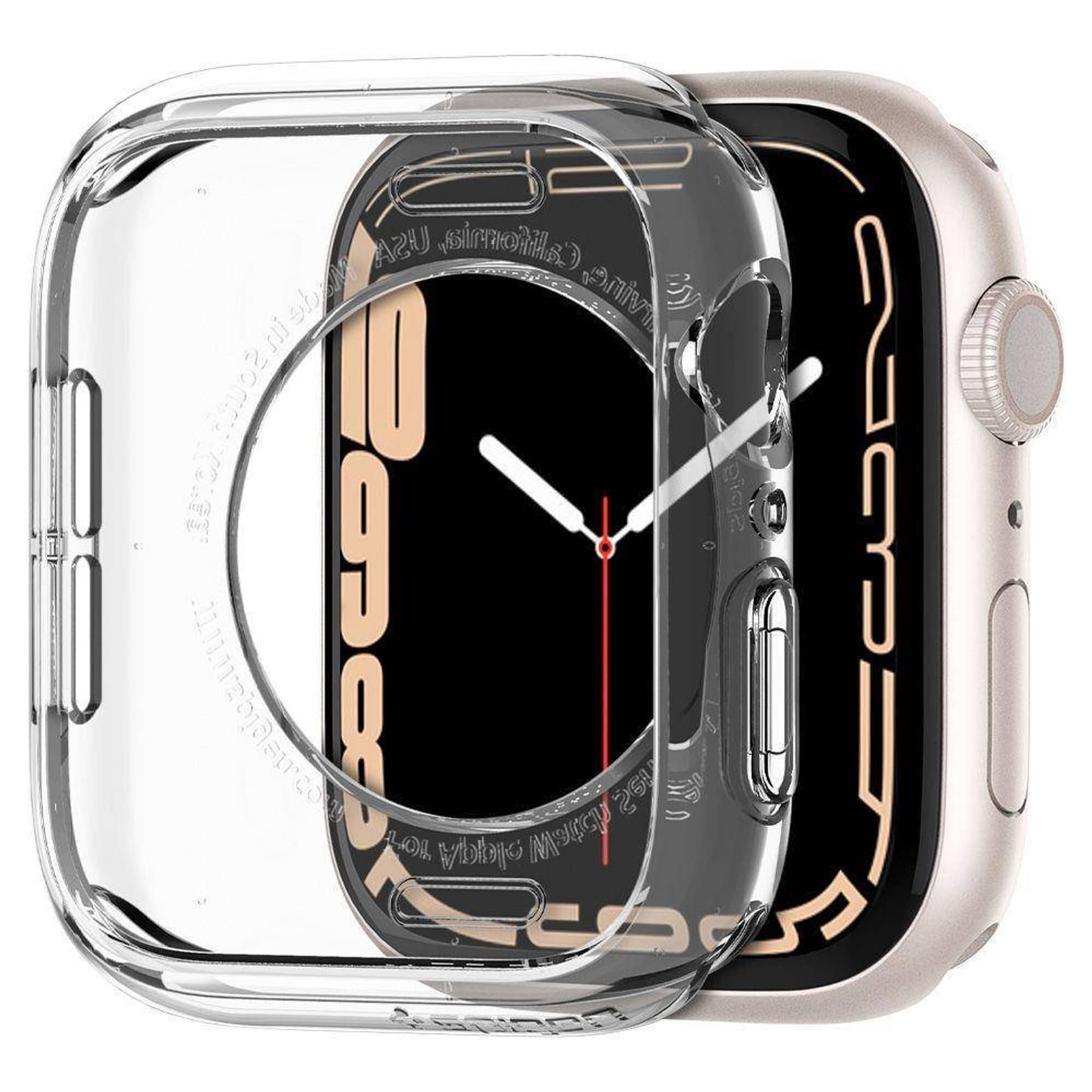 

Etui APPLE WATCH 4 / 5 / 6 / 7 / SE (40 / 41 MM) Spigen Liquid Crystal transparentne, 40 / 41 mm) spigen liquid crystal transparentn