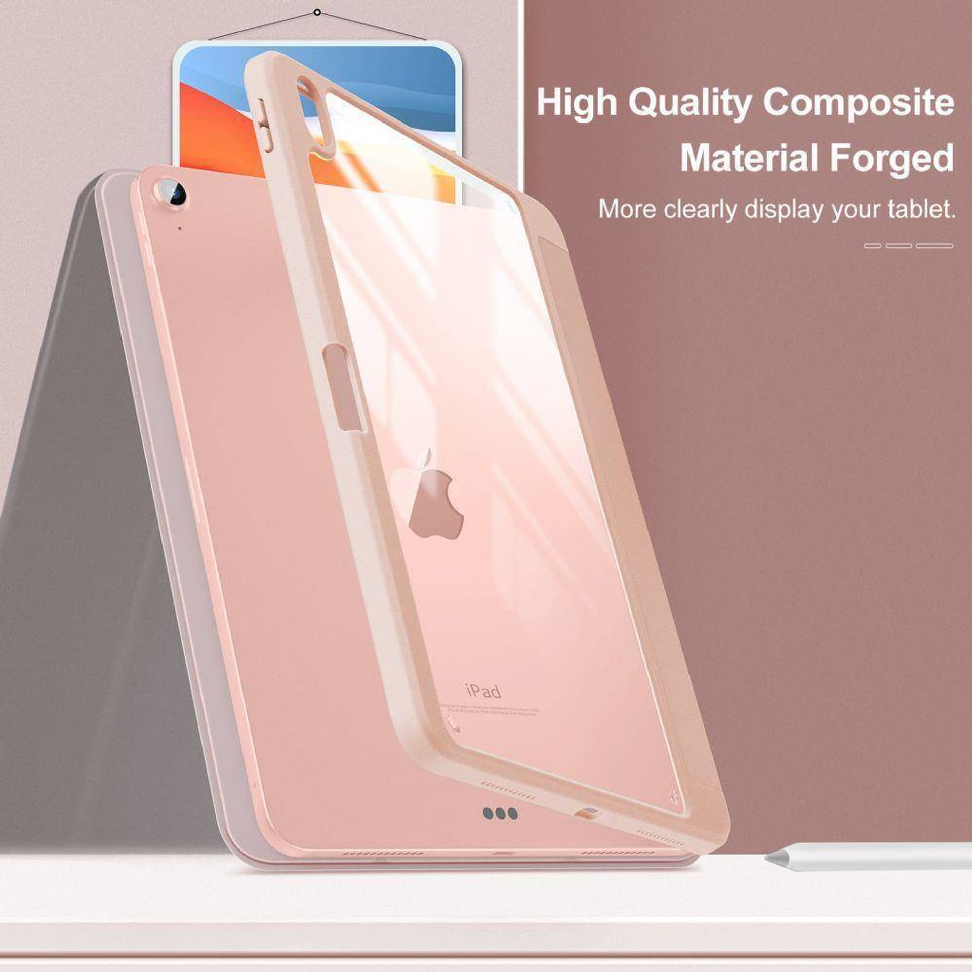 

Etui IPAD AIR 4 2020 Infiland Crystal Case różowe