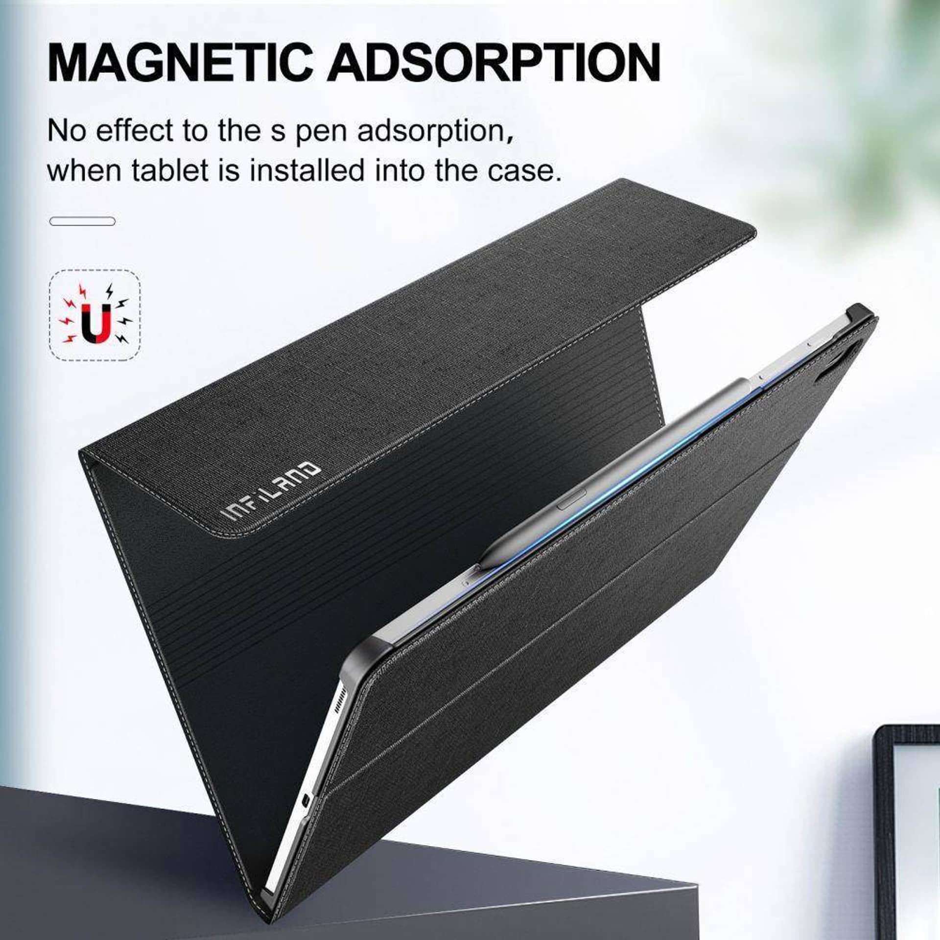 

Etui SAMSUNG GALAXY TAB S7 FE 5G 12,4" T730 / T736B Infiland Classic Stand czarne