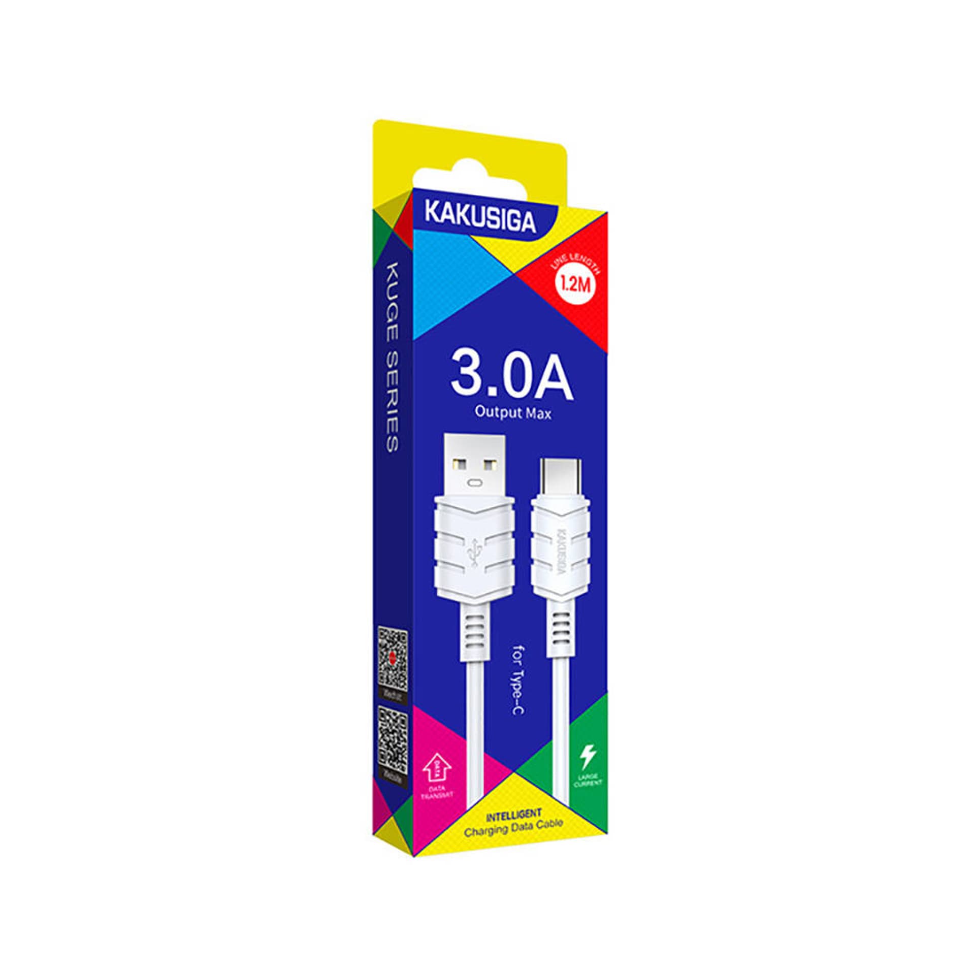 

Kabel 3A 1,2m USB - USB typ C Kakusiga Smart Fast Charging Data Cable KSC-710 biały