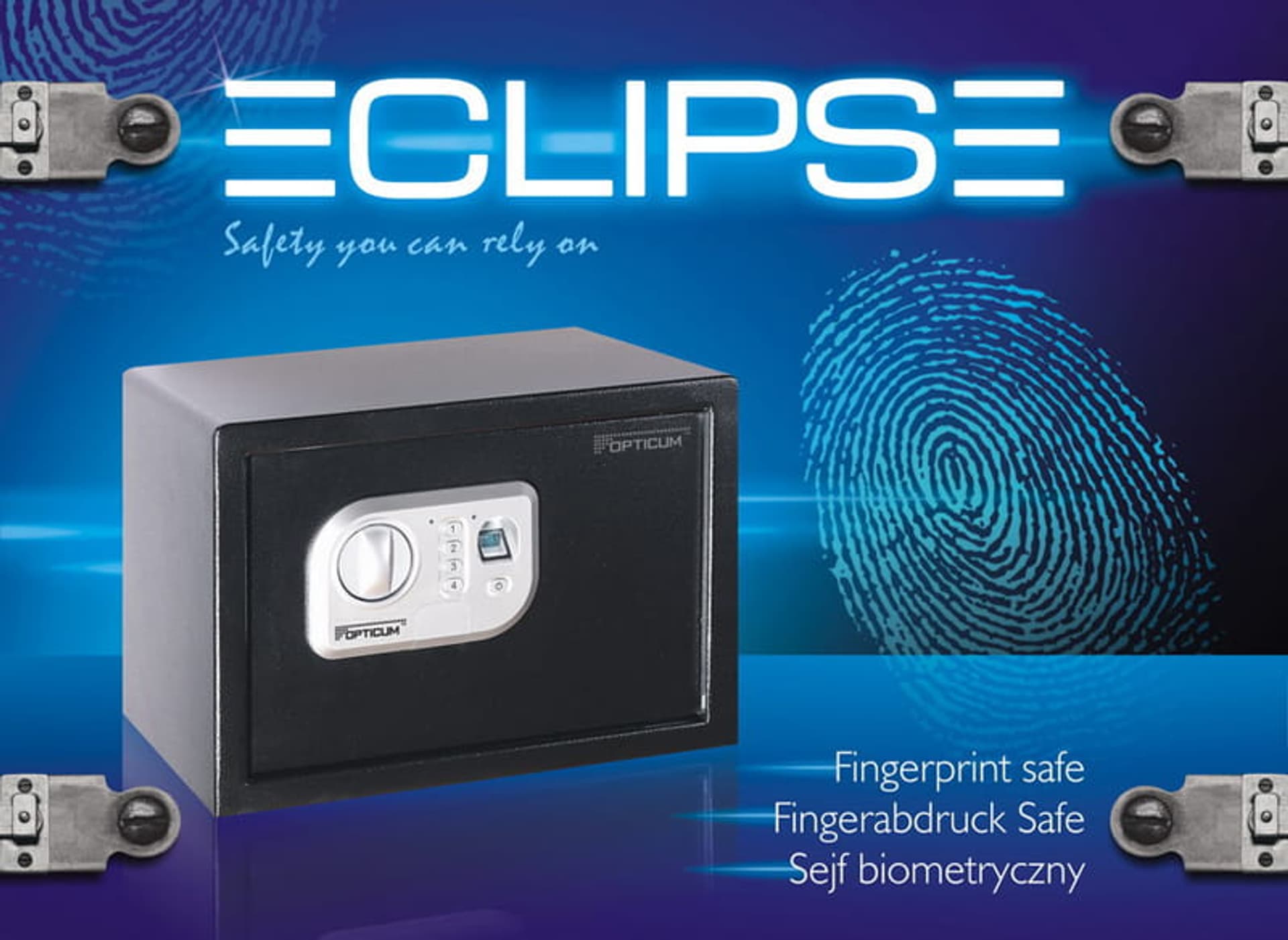

Sejf Opticum Eclipse, biometryczny na odcisk palca