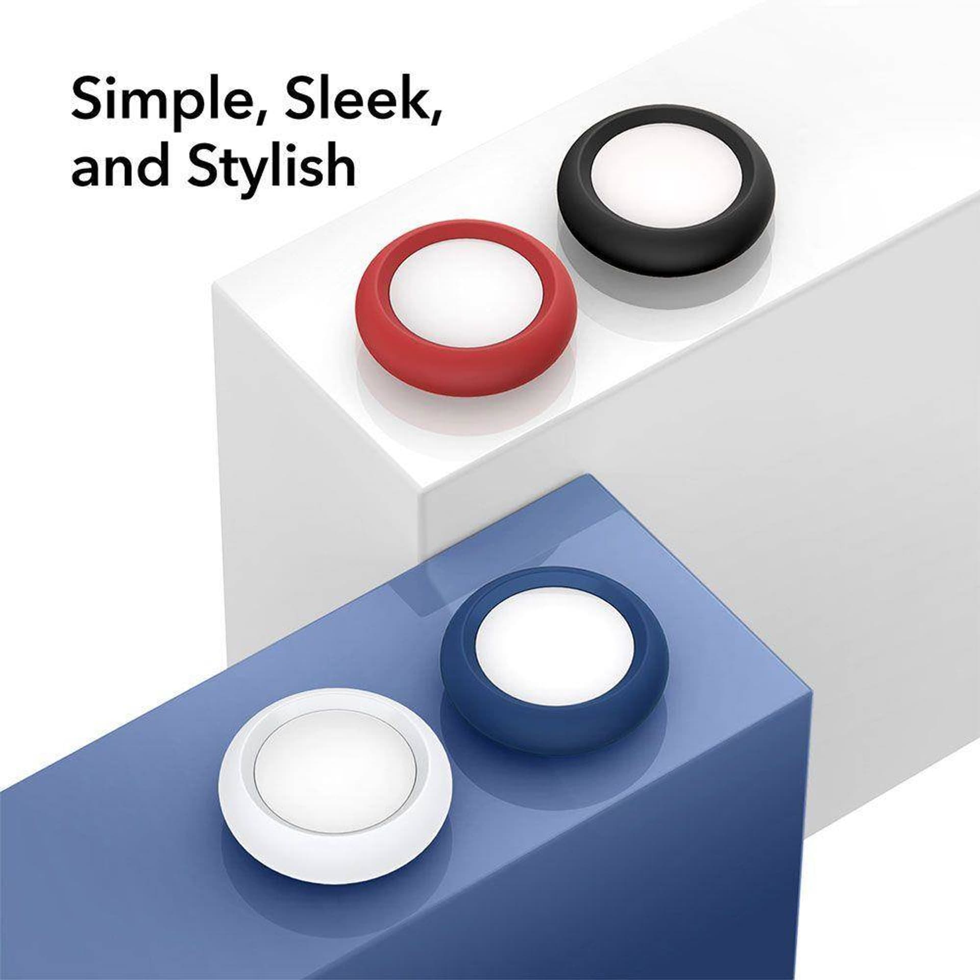 

Etui do APPLE AIRTAG ESR Stick-On 2-pack czarne + białe