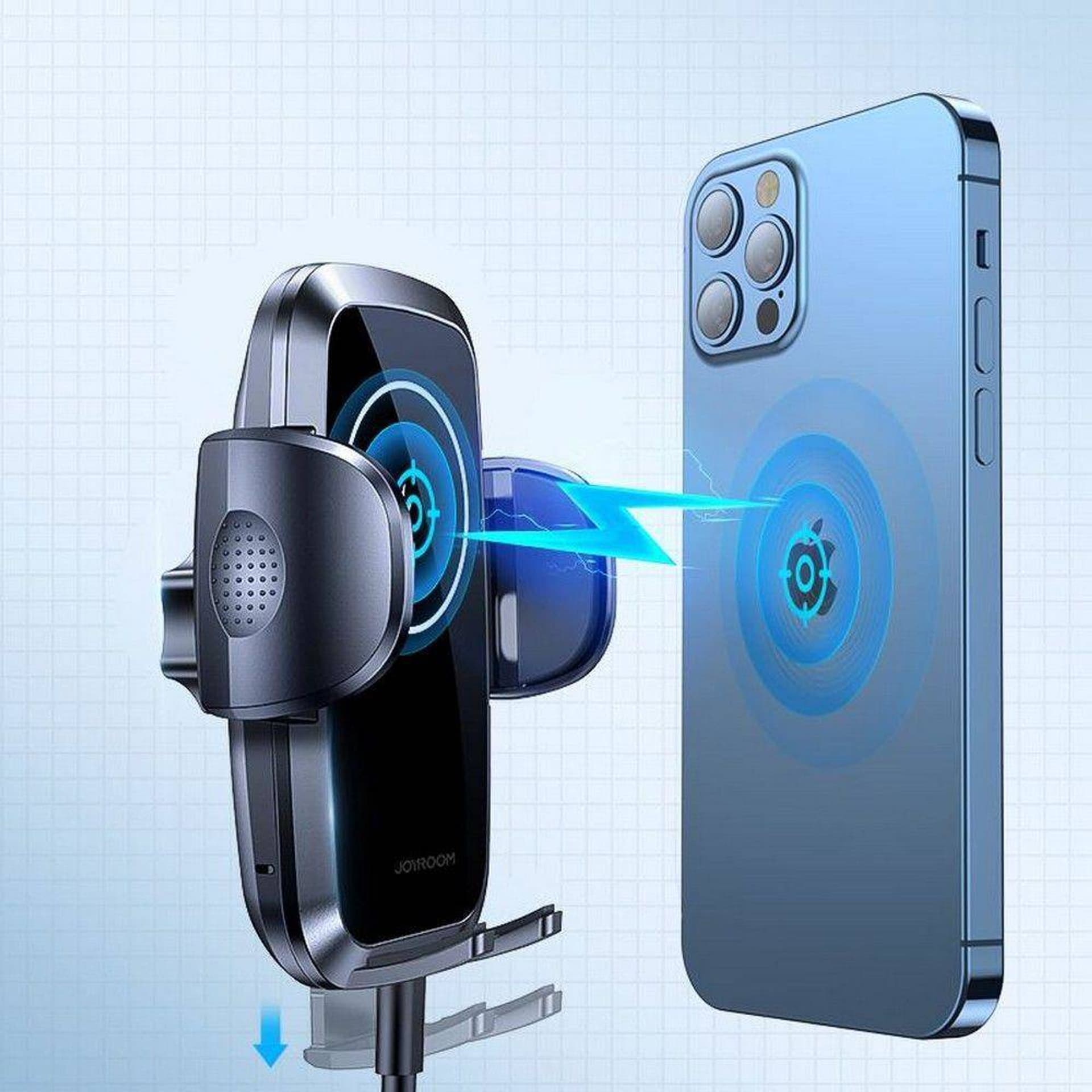 

Uchwyt Samochodowy z 15W Ładowaniem Bezprzewodowym do Kratki Nawiewu / Wentylacyjnej USB-C 2A Joyroom (JR-ZS241) czarny, Jr-zs241) czarn