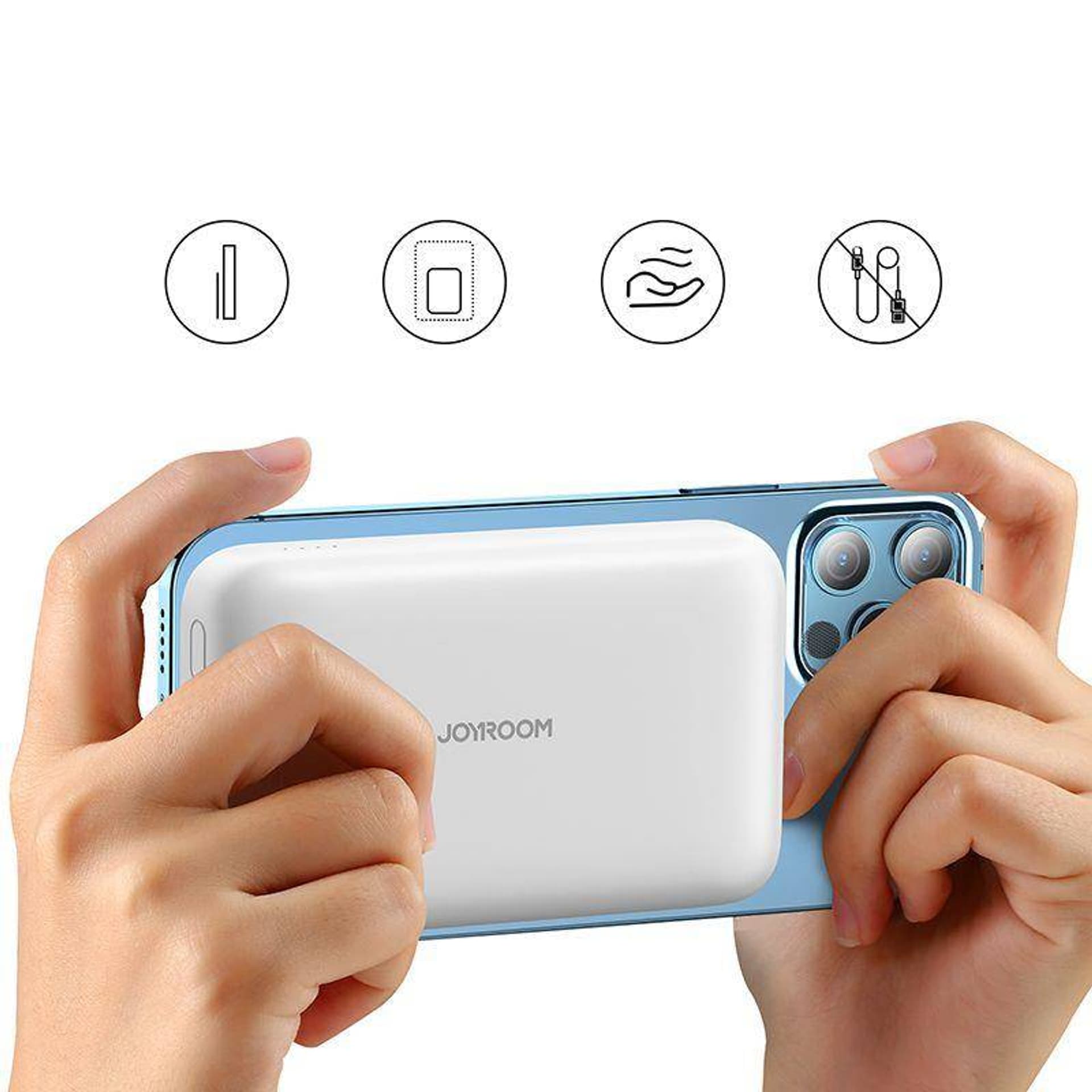 

Powerbank 15W 10000mAh USB-C + USB MagSafe Joyroom JR-W020 czarny