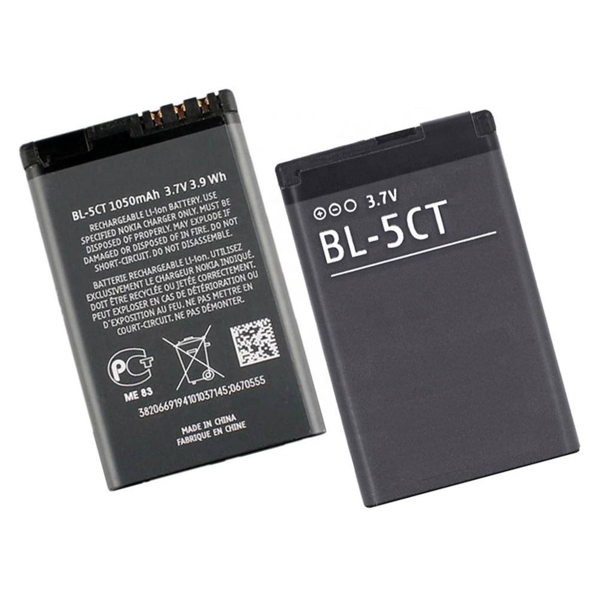 

Bateria do NOKIA 3720 6303 C3-01 C5 1050mAh BL-5CT