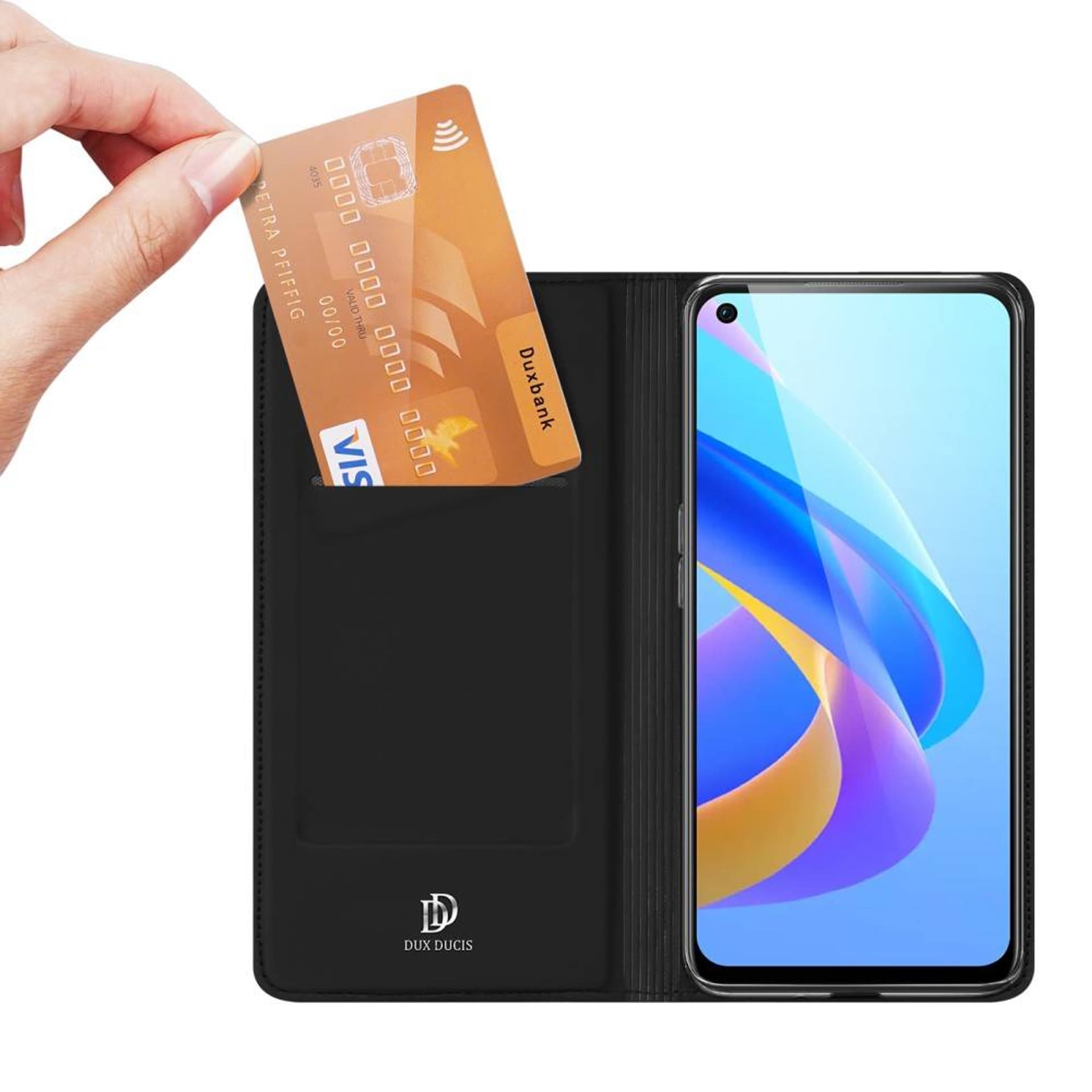 

Etui REALME 9I z Klapką Eko Skóra Dux Ducis Skin Leather czarne