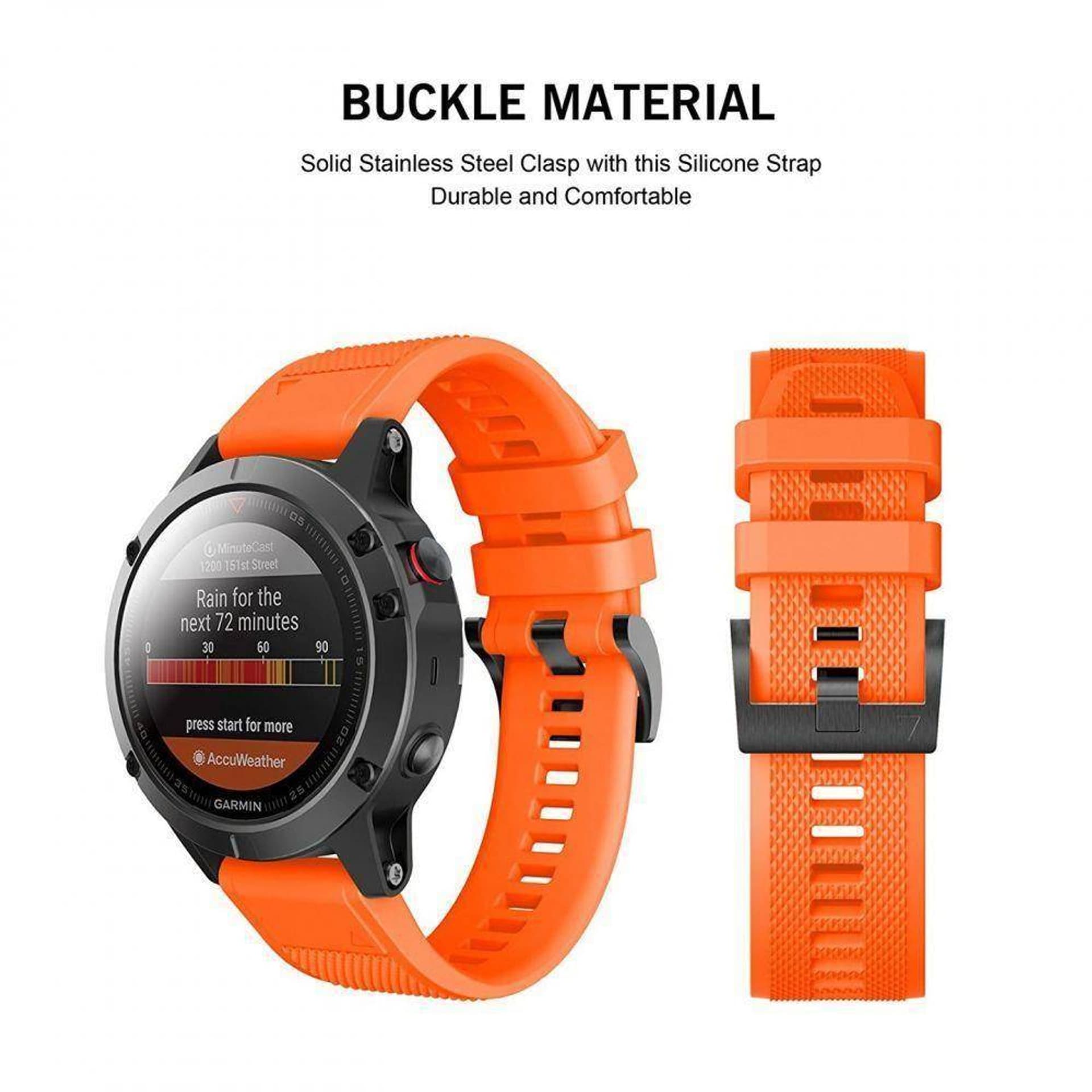 

Pasek do GARMIN FENIX 5 / 6 / 6 PRO / 7 Tech-Protect Smooth pomarańczowe