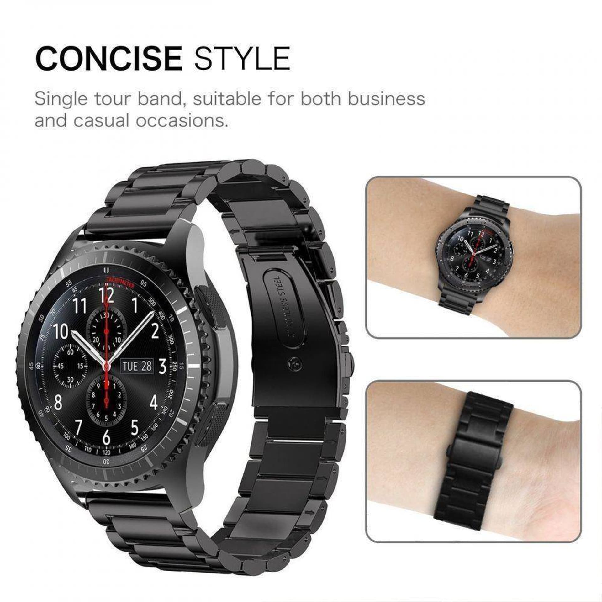 

Pasek do SAMSUNG GEAR S3 Tech-Protect Stainless czarne
