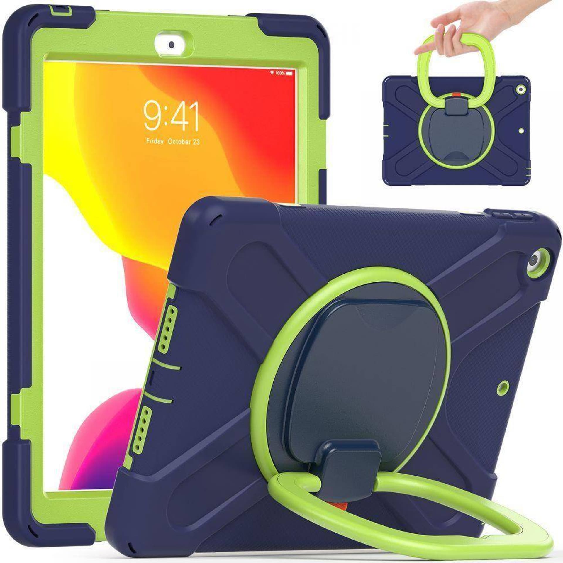 

Etui IPAD 10,2" 2019 / 2020 / 2021 Tech-Protect X-Armor granatowo-limonkowe