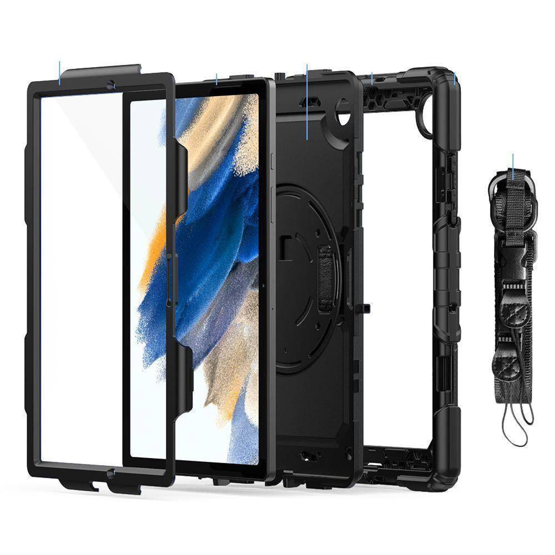 

Etui SAMSUNG GALAXY TAB A8 10,5" X200 / X205 Tech-Protect Solid360 czarne