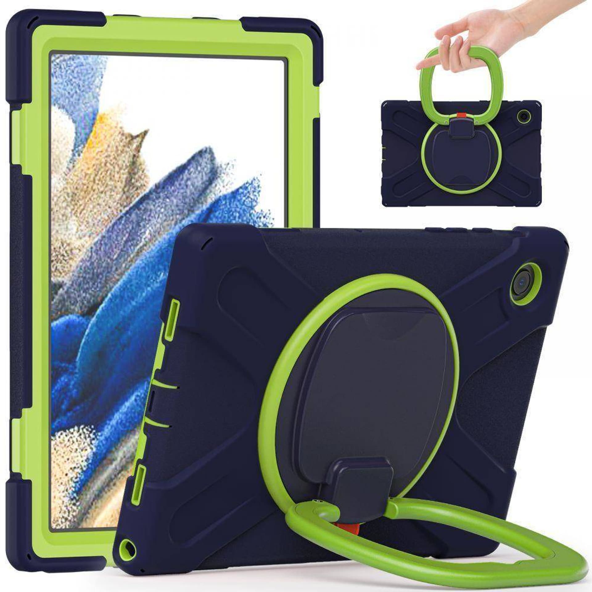 

Etui SAMSUNG GALAXY TAB A8 10,5" X200 / X205 Tech-Protect X-Armor granatowo-limonkowe