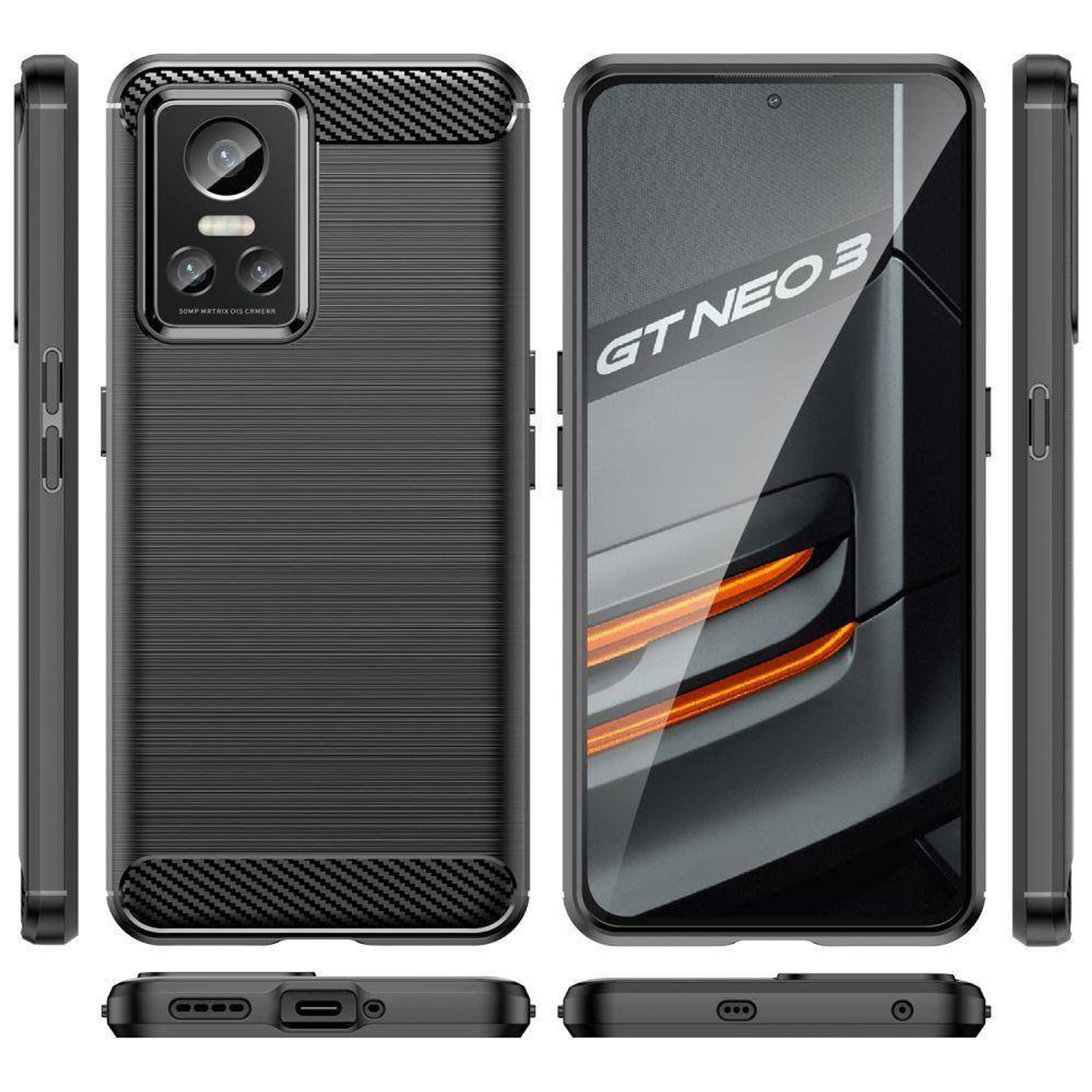

Etui REALME GT NEO 3 Tech-Protect TPU Carbon czarne