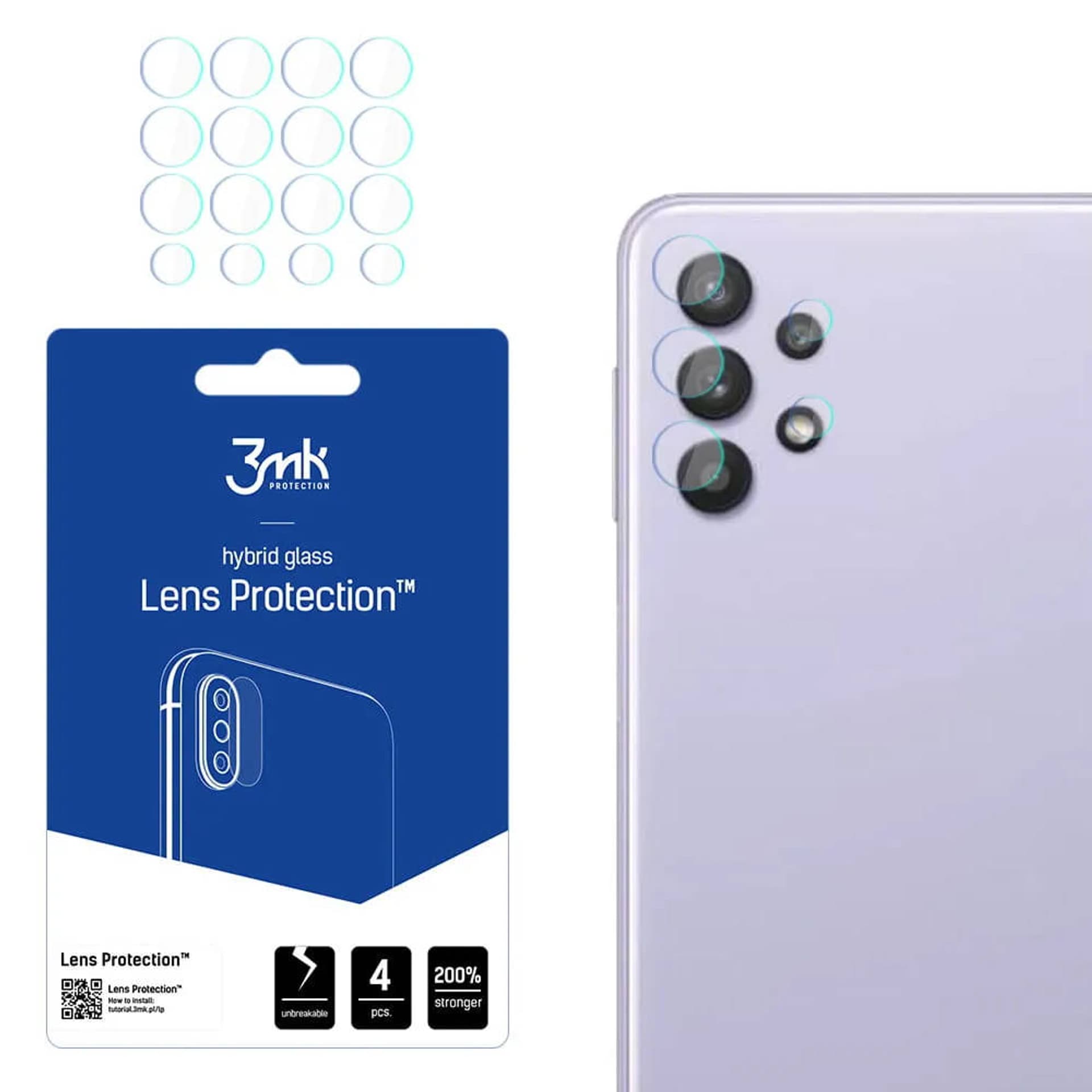 

3MK Lens Protect Sam A33 5G A336 Ochrona na obiektyw aparatu 4szt