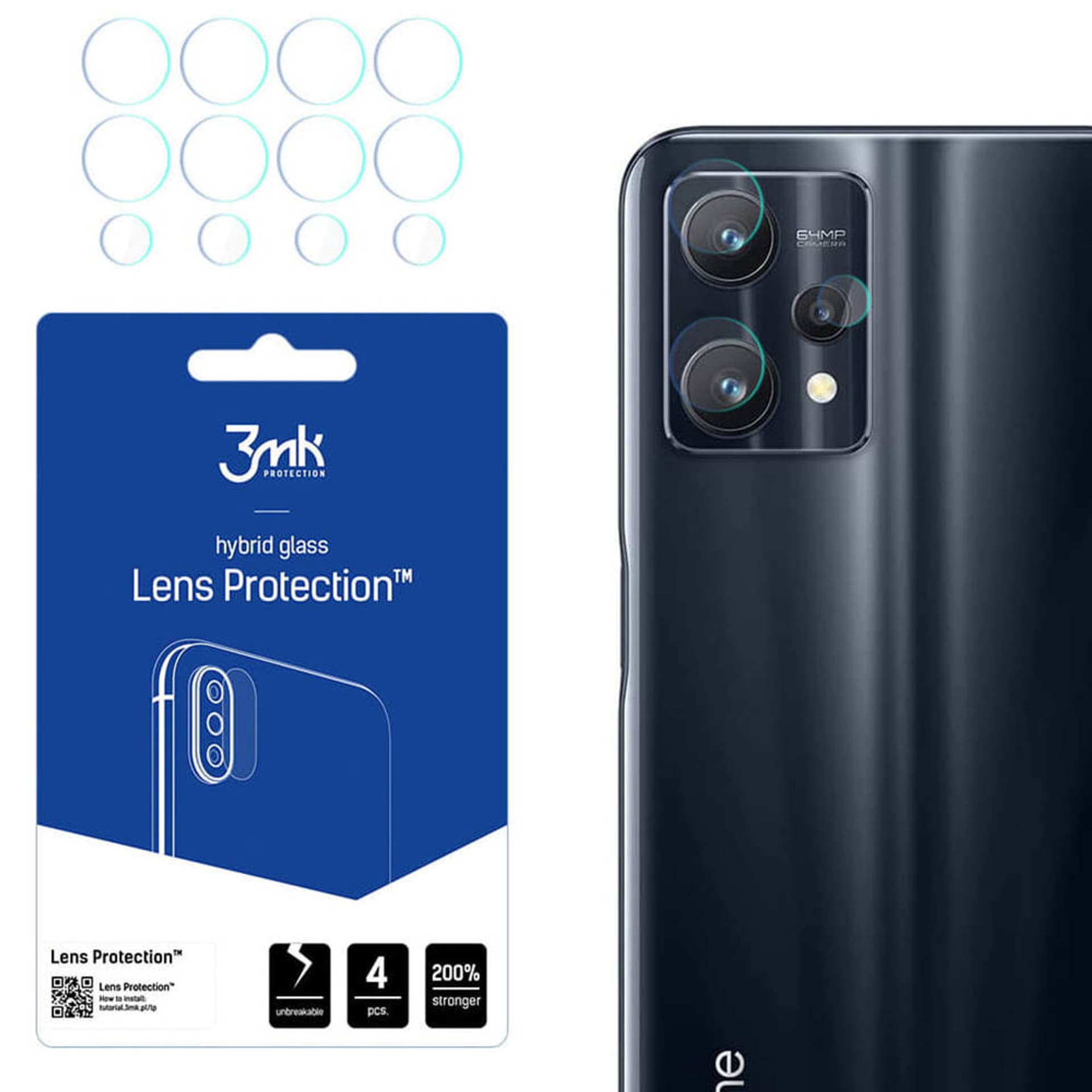 

3MK Lens Protect Realme 9 Pro Ochrona na obiektyw aparatu 4szt