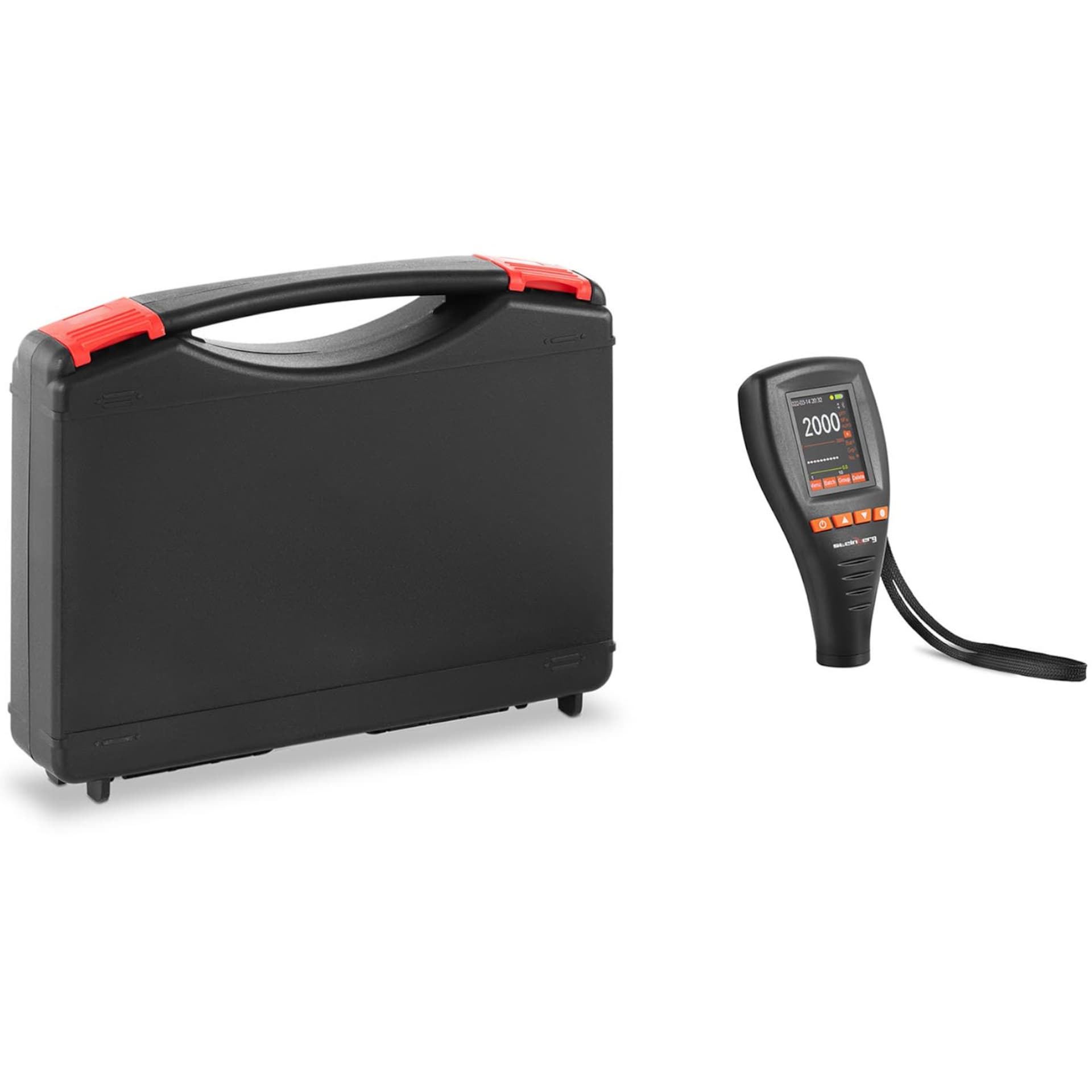 

Miernik tester grubości warstw lakieru z analizą danych Bluetooth zakres 0-2000 µm + Walizka