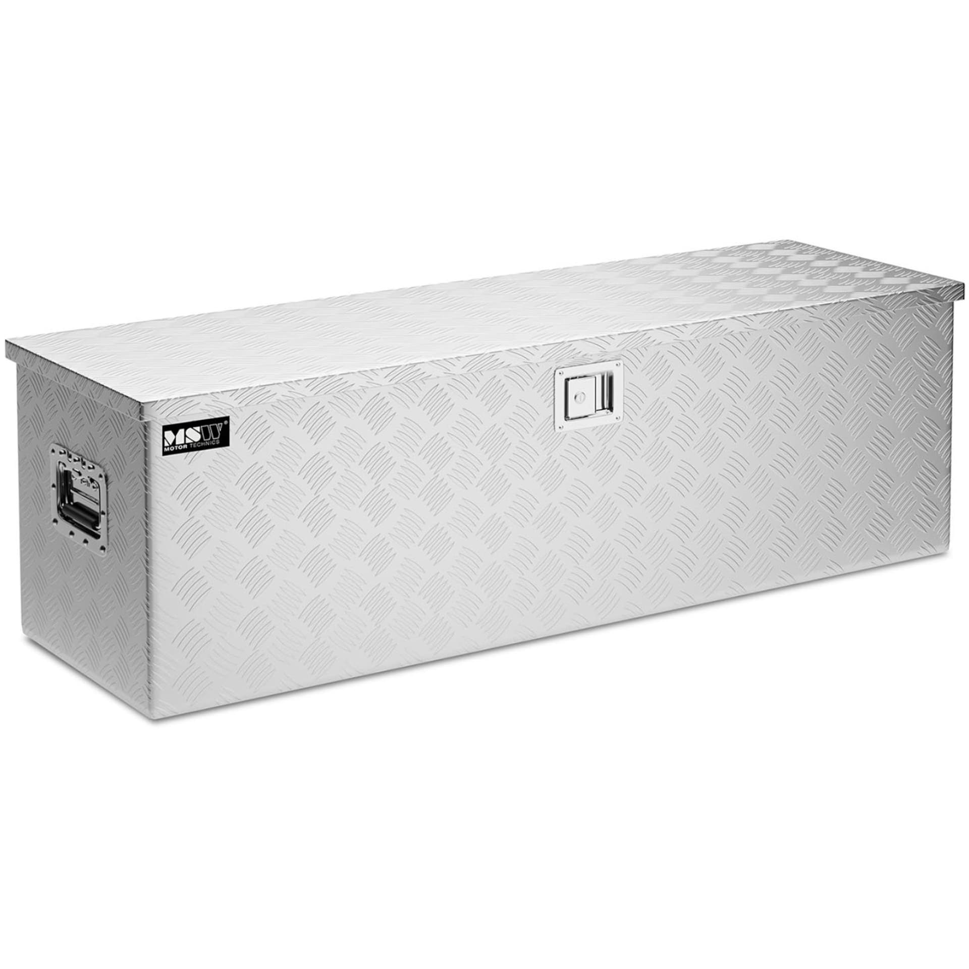 

Skrzynia narzędziowa transportowa aluminiowa zamykana na klucz 150 l 124 x 38.5 x 38.5 cm