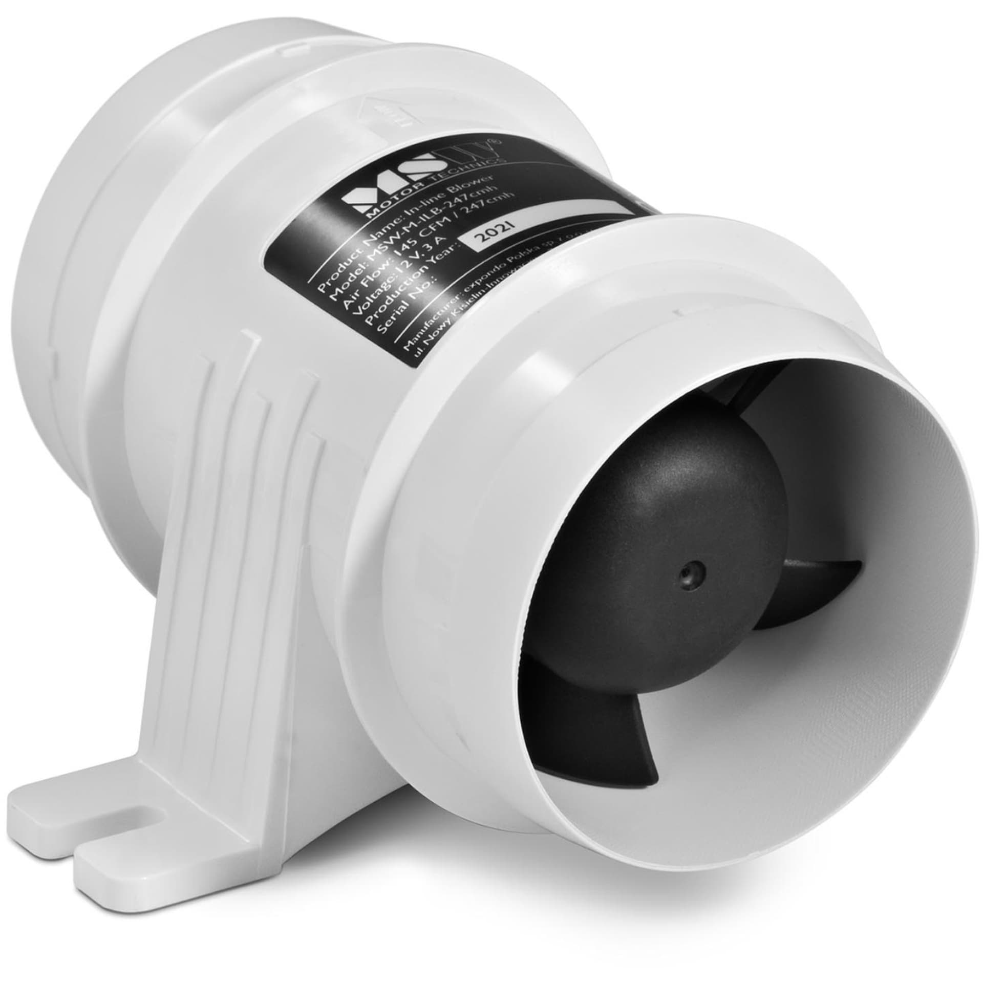 

Wentylator tunelowy do silnika jachtu kampera przyczepy kempingowej 76 mm 12 V 3 A 19 m/s
