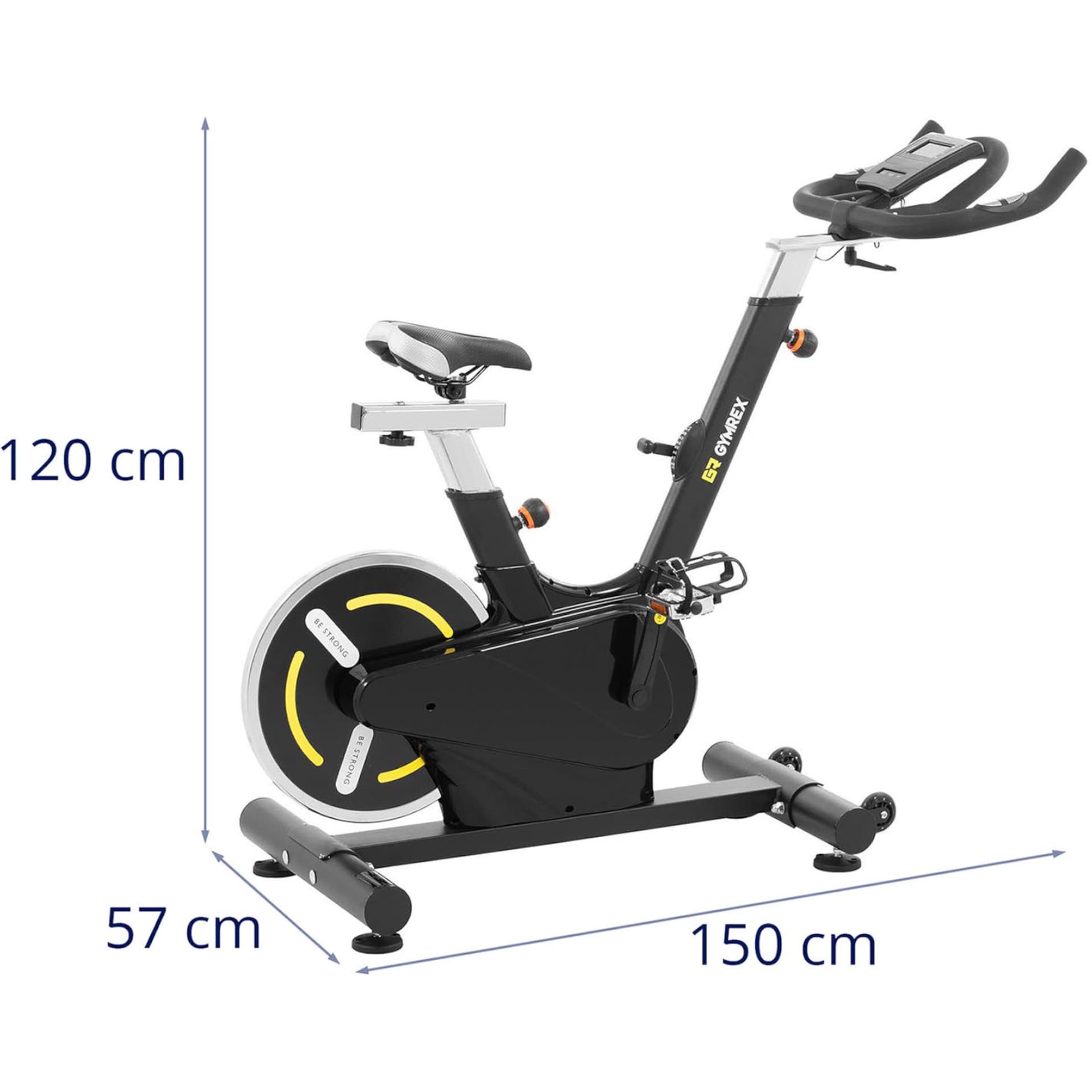

Rower rowerek stacjonarny spinningowy treningowy do 130 kg - koło zamachowe 13 kg