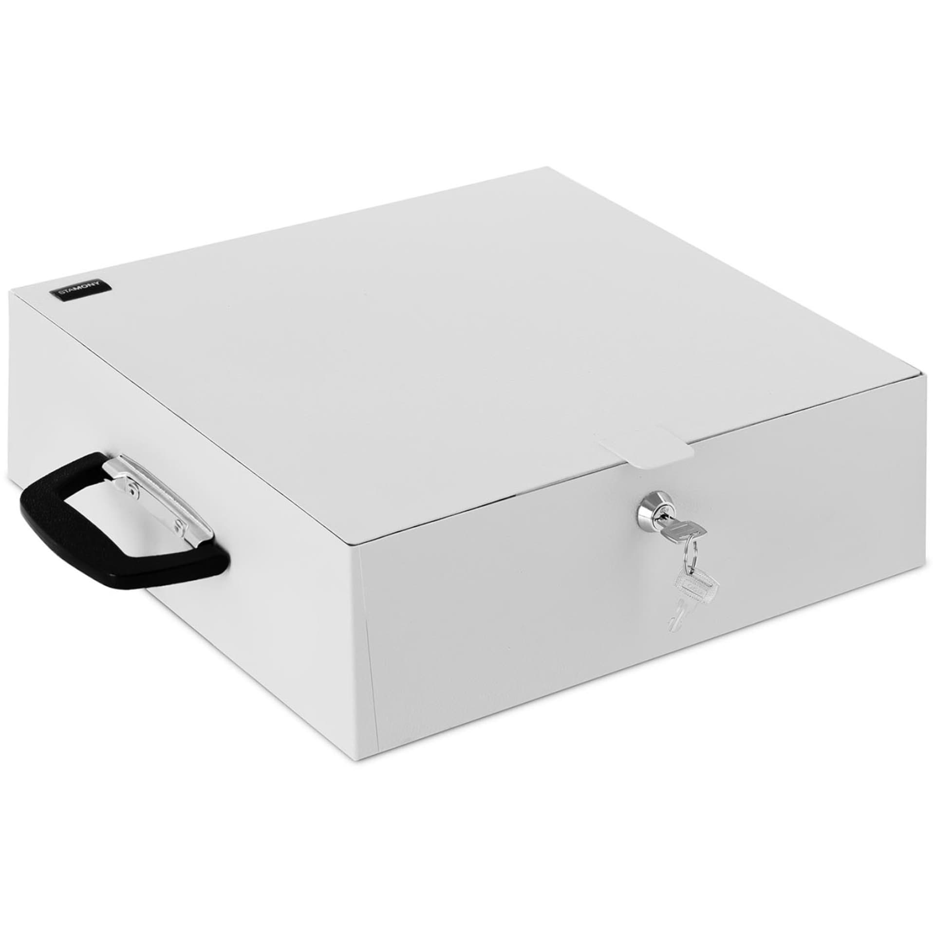 

Sejf kasetka metalowa na dokumenty zamykana na klucz 350 x 320 x 110 mm DIN A5