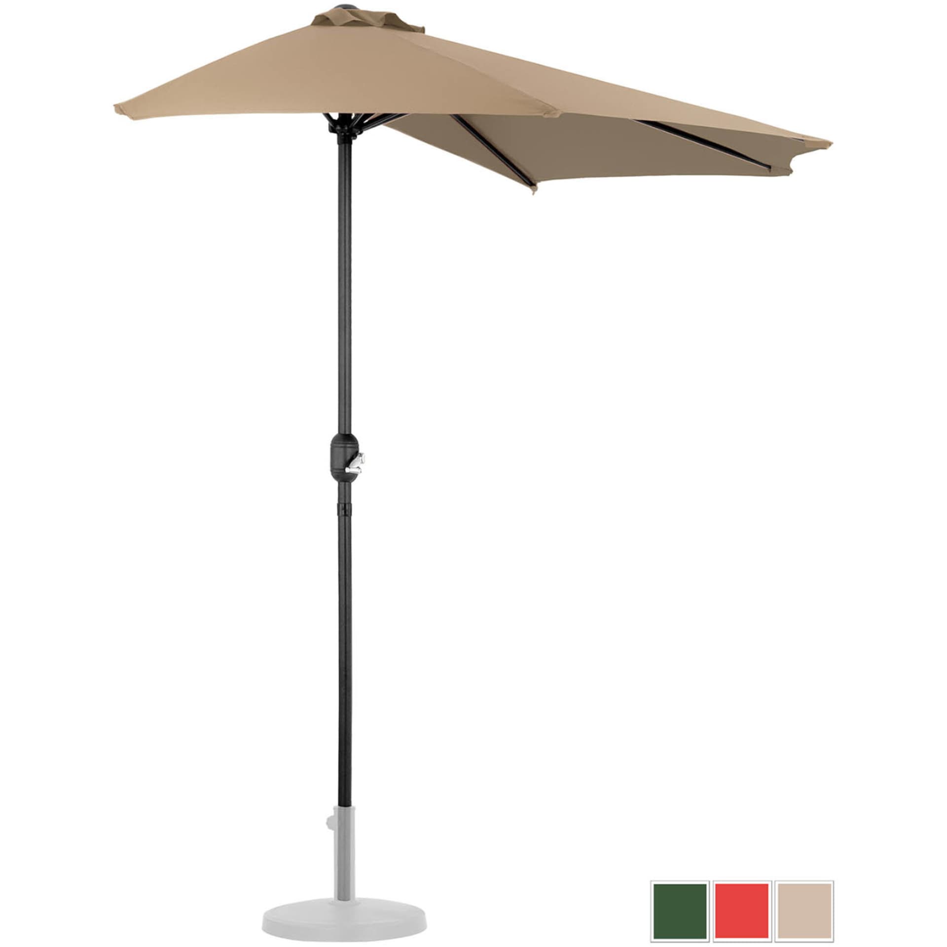 

Półparasol przyścienny balkonowy tarasowy półokrągły 270 x 135 cm kremowy