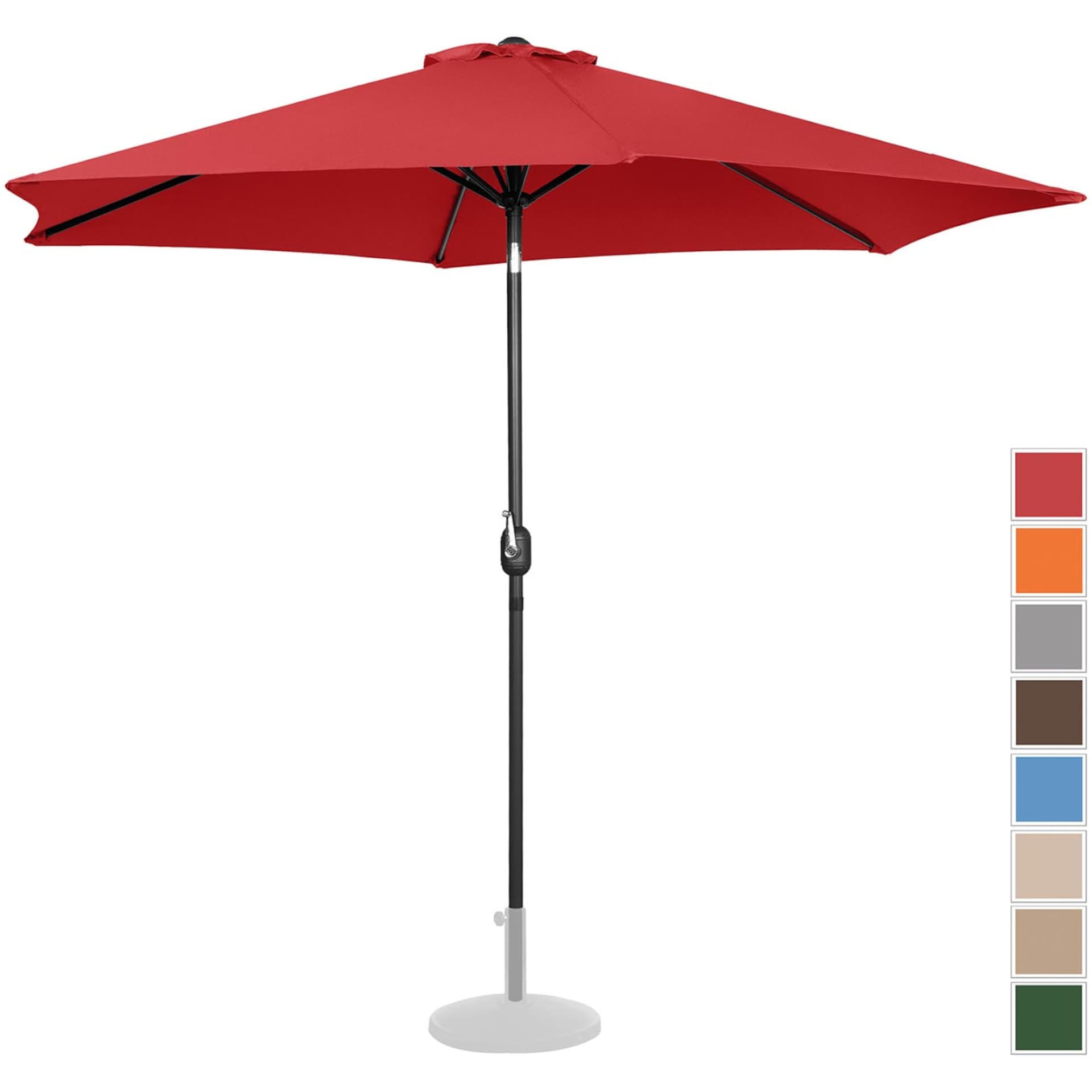 

Parasol ogrodowy okrągły duży uchylny z korbką śr. 300 cm czerwony
