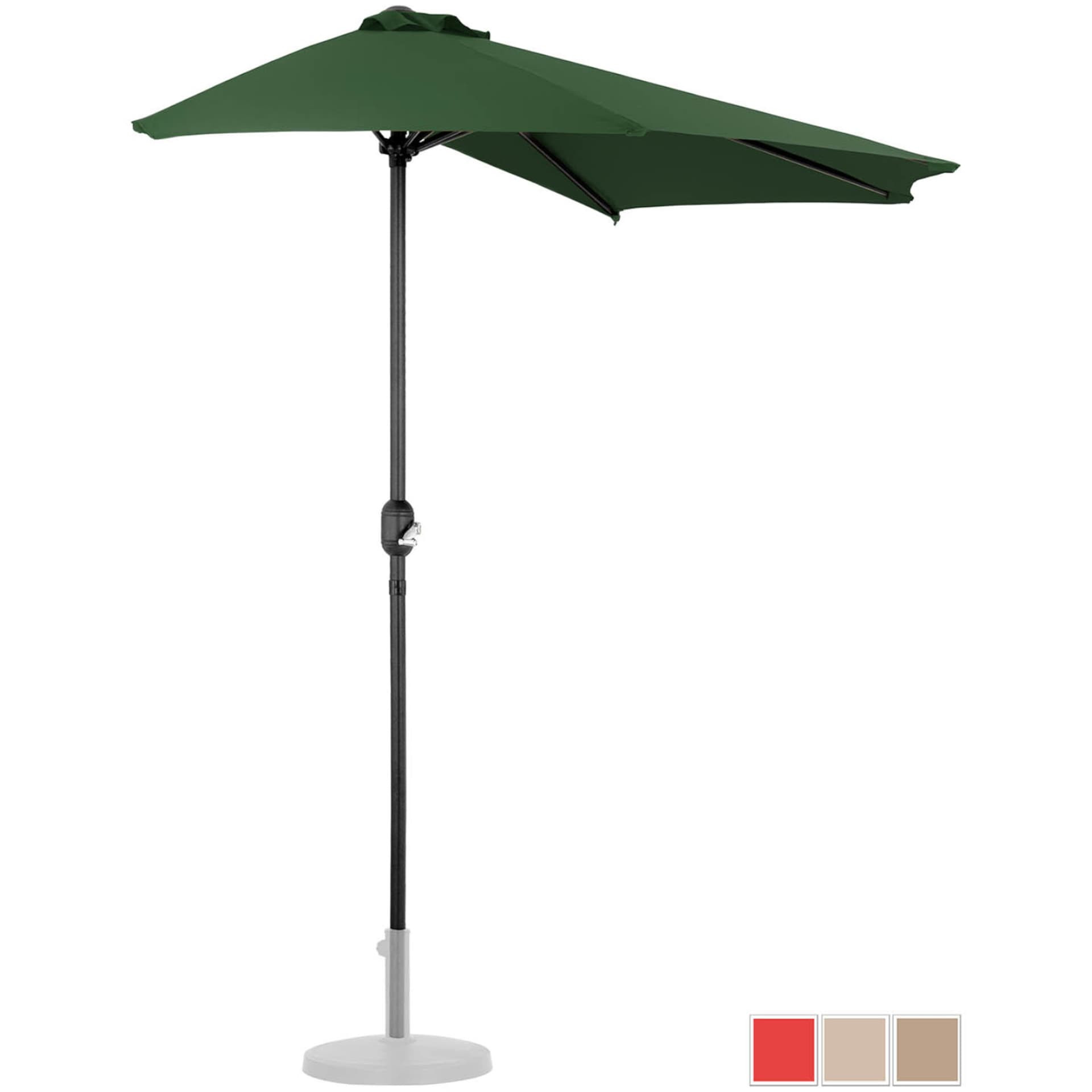 

Półparasol przyścienny balkonowy tarasowy półokrągły 270 x 135 cm zielony