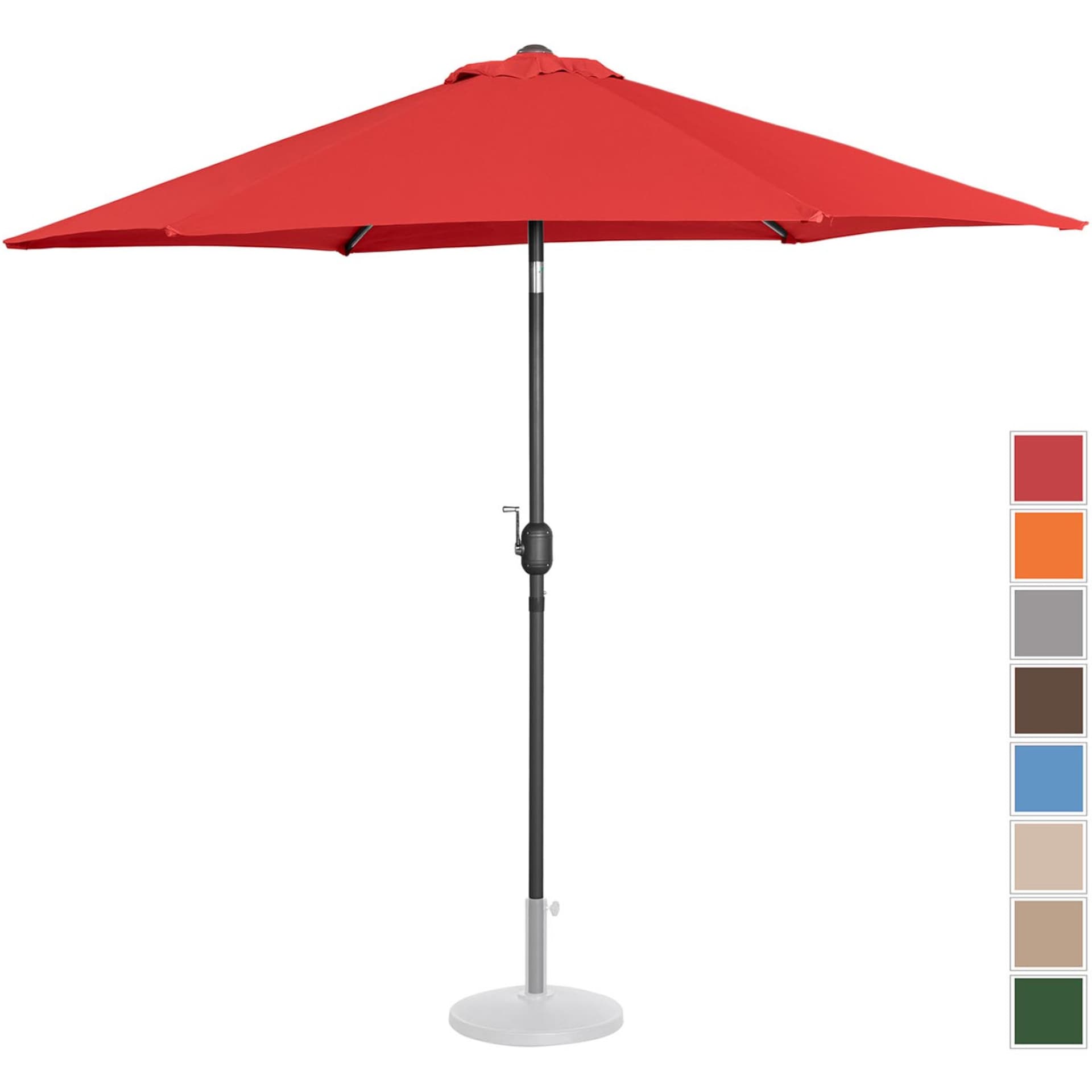 

Parasol ogrodowy tarasowy okrągły uchylny z korbką śr. 270 cm czerwony