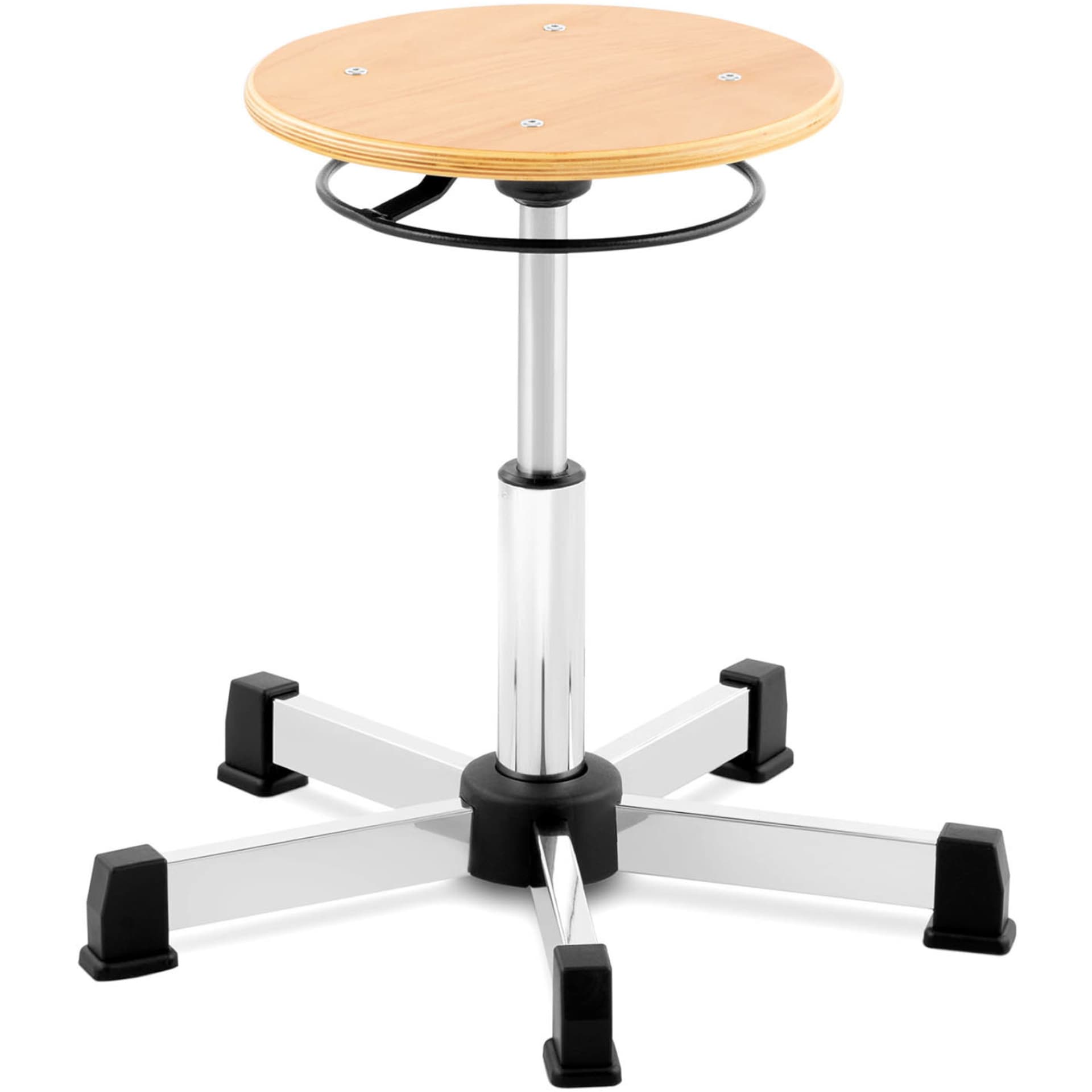 

Taboret krzesło robocze warsztatowe ze sklejki CHROM do 120 kg 350-485 mm