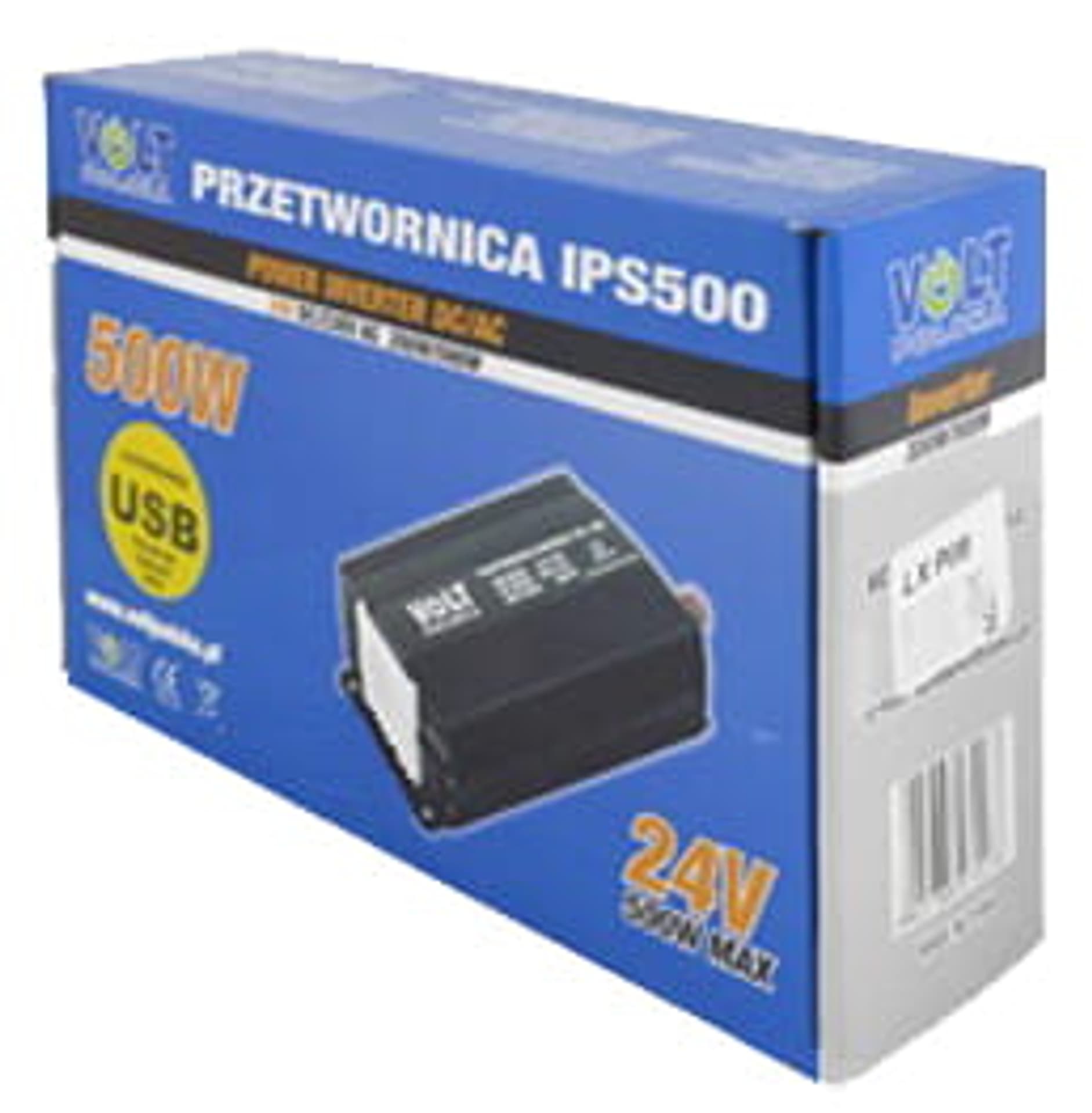 

Przetwornica napięcia 24V/230V 500W Volt IPS500 PLUS IPS500PLUS 24V