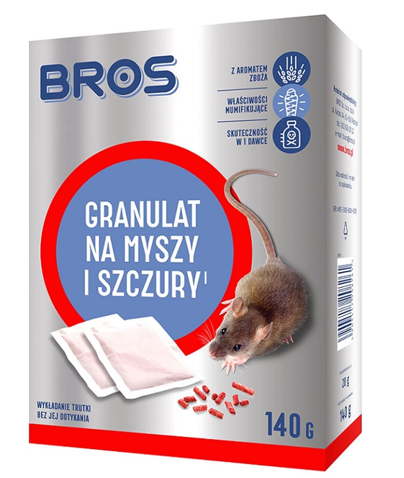 

Granulat na myszy i szczury Bros 140g