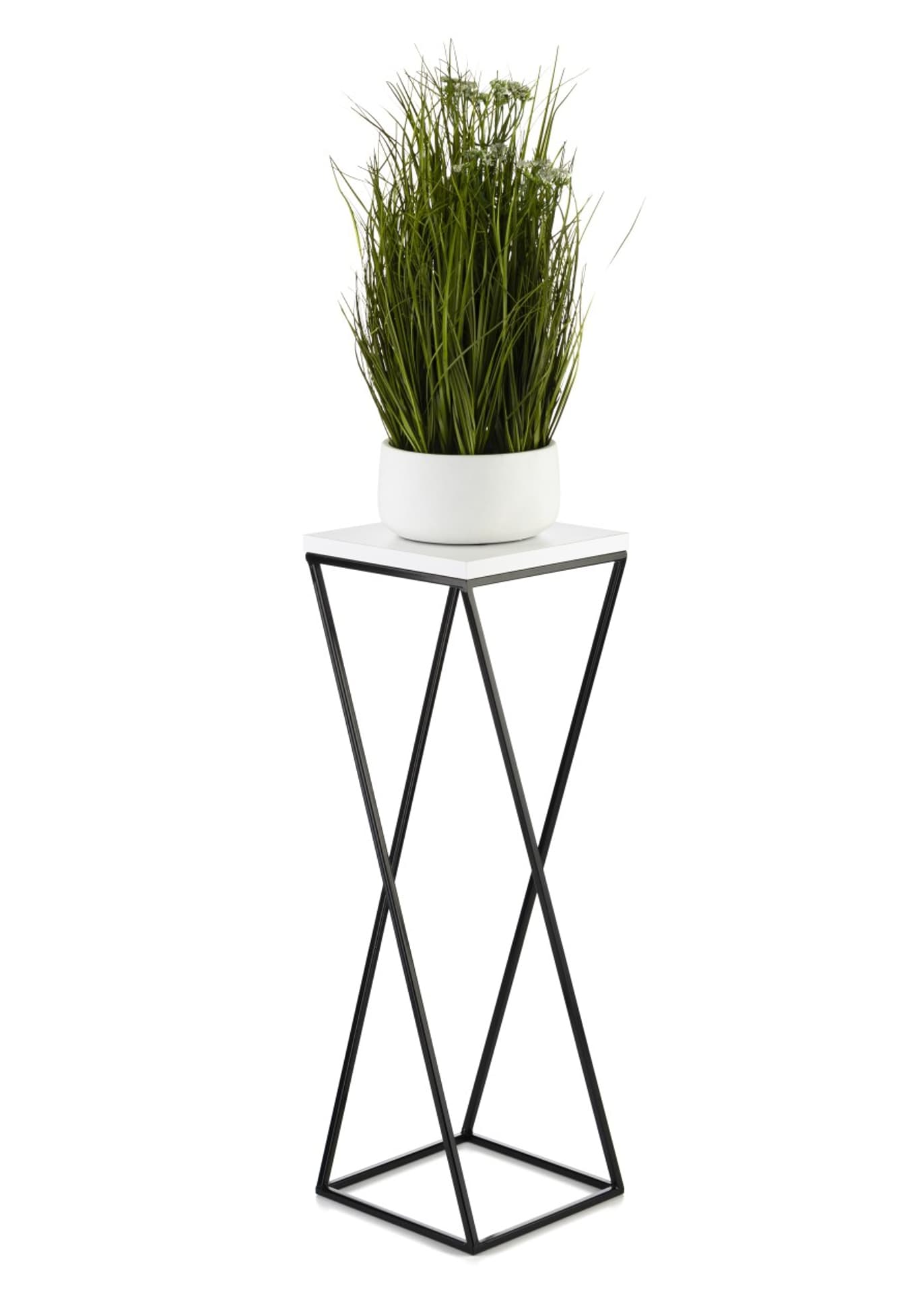 

Kwietnik stojący na kwiaty LOFT 70 cm z blat biały