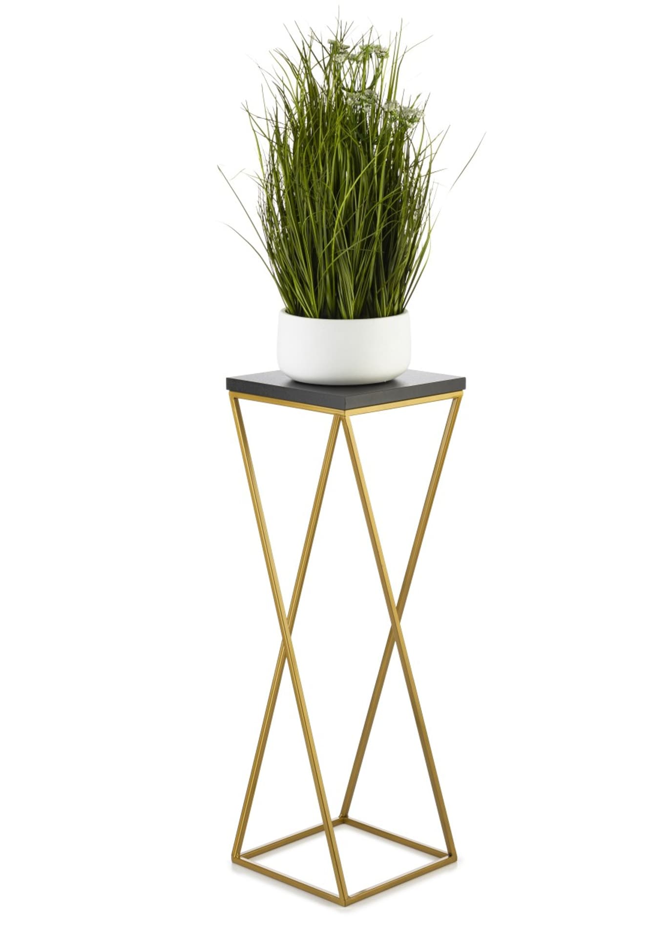 

Kwietnik stojący na rośliny 70 cm MDF złoty GLAM