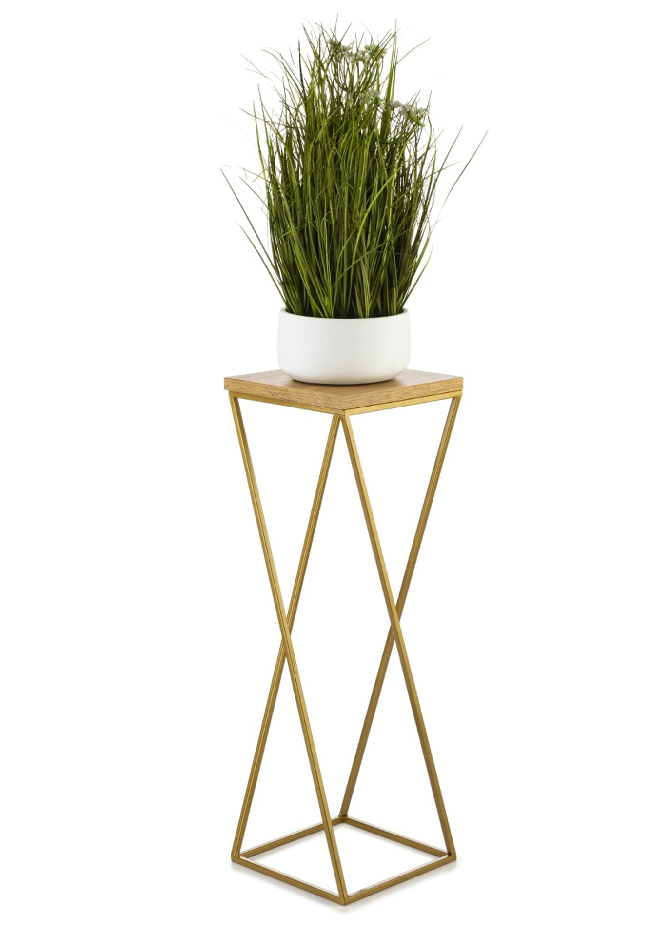 

Kwietnik stojący złoty na kwiaty 70 cm metal GLAMOUR