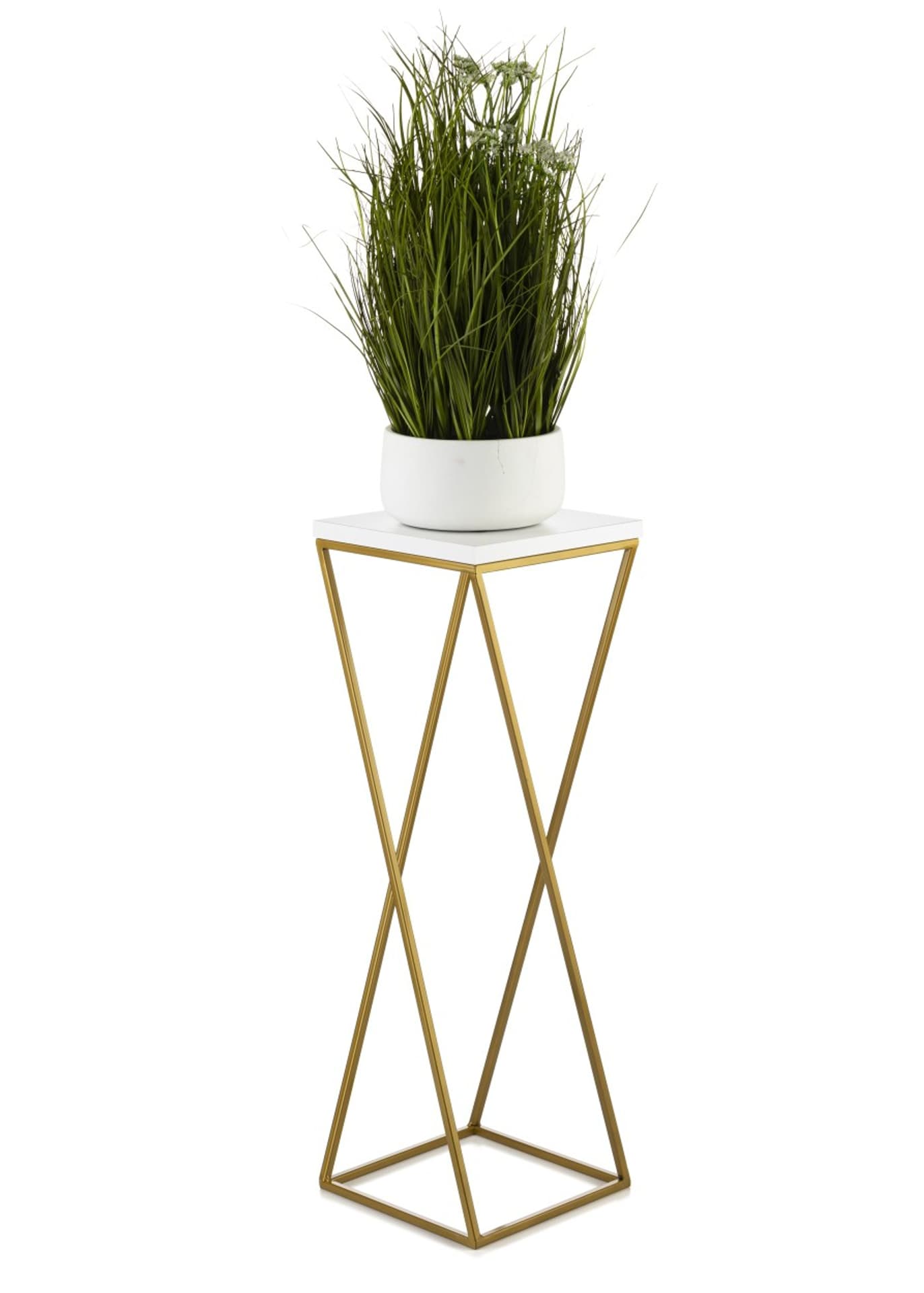 

Kwietnik wolnostojący złoto biały 70 cm GLAMOUR