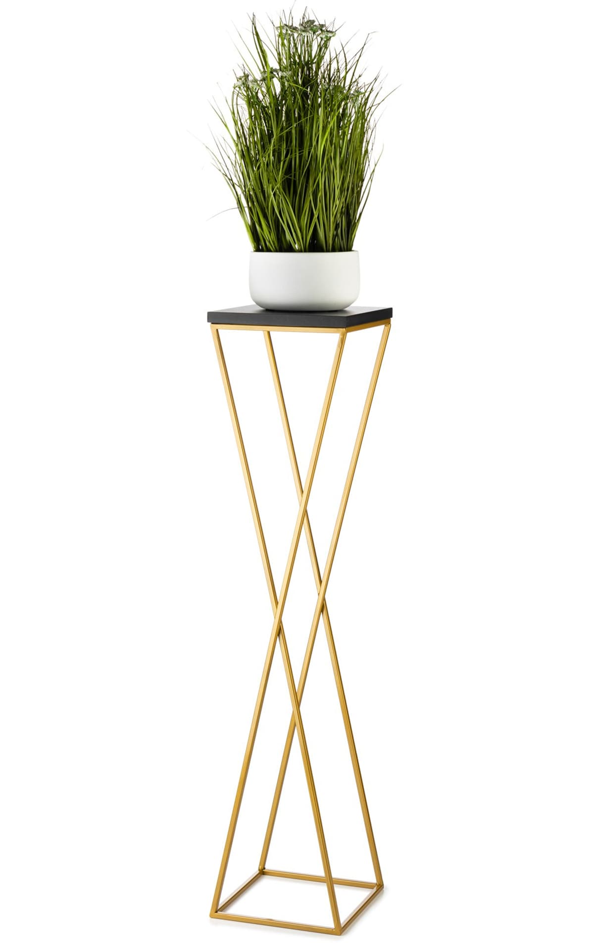 

Kwietnik stojak 100 cm blat czarny LOFT metalowy