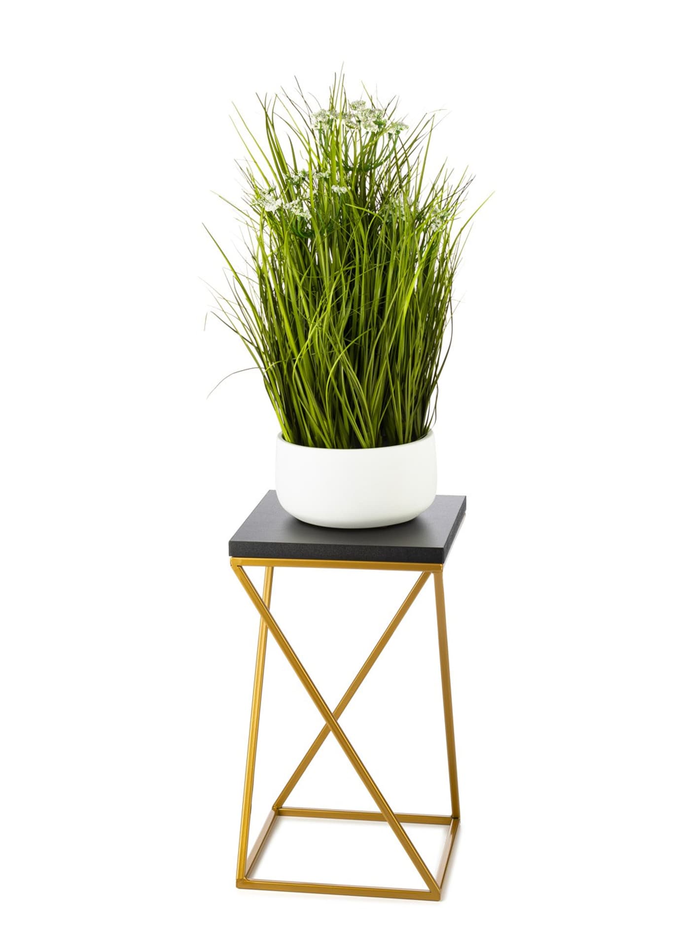 

Kwietnik stojący 40 cm blat czarno złoty LOFT