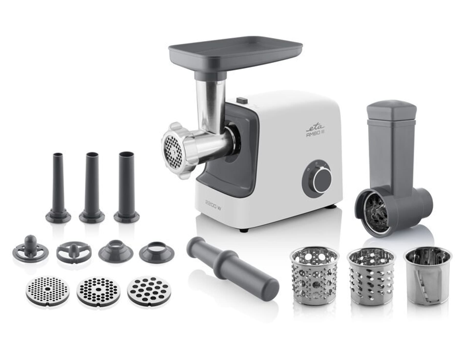 

ETA Meat mincer ETA507590000 White, 2200 W, Throughput (kg/min) 2.3