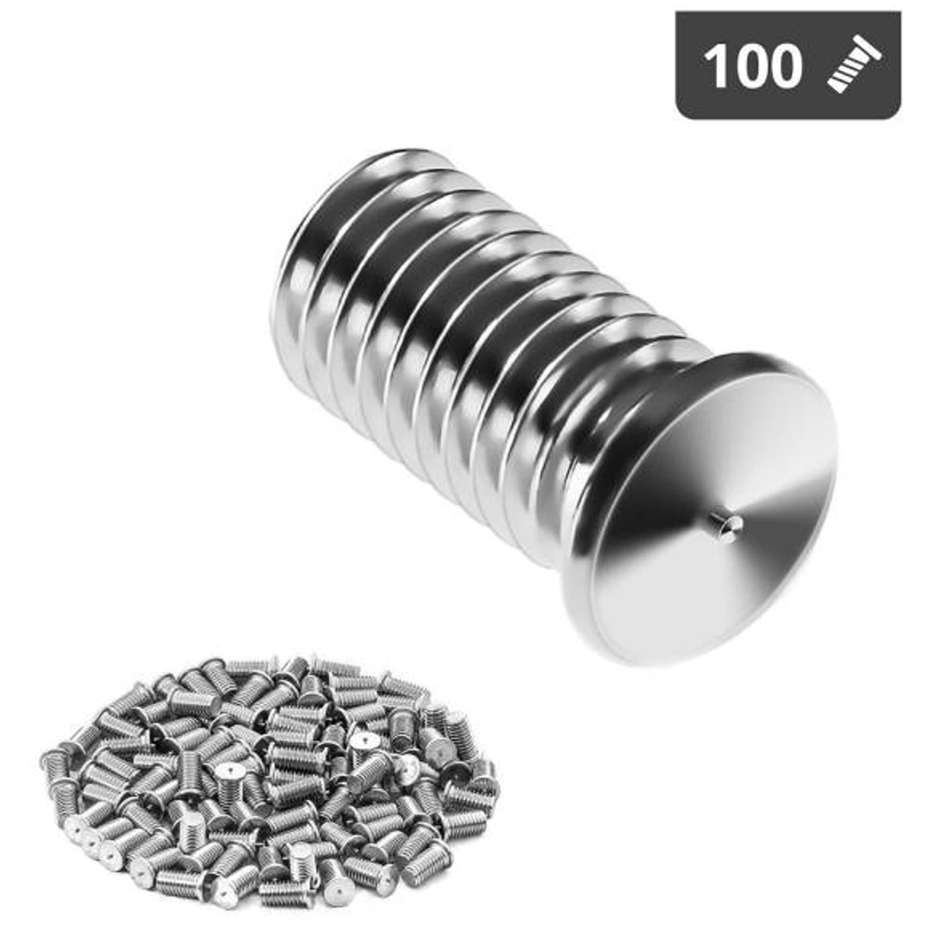 

Kołki do zgrzewania zgrzewarki przypawarki ze stali szlachetnej M8 16mm Stamos Germany 100 szt.