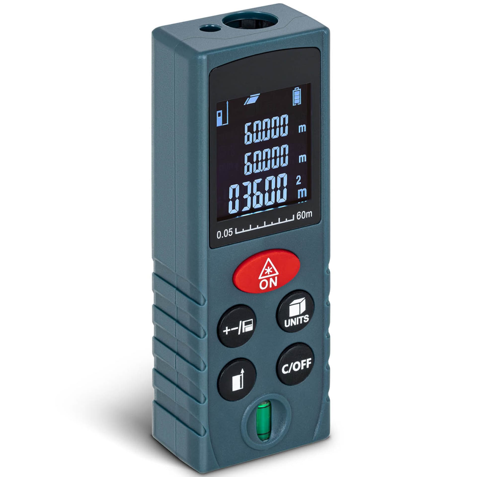 

Dalmierz laserowy z wyświetlaczem LCD 60 m / 2 mm