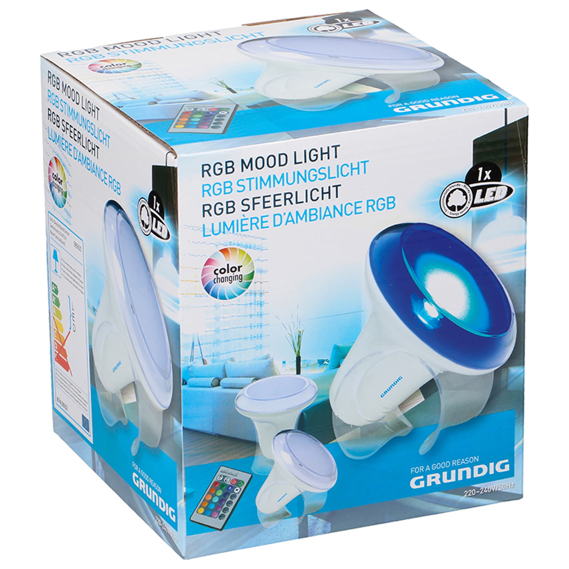 

Grundig - Lampa RGB Mood light, zmieniające kolory, z pilotem