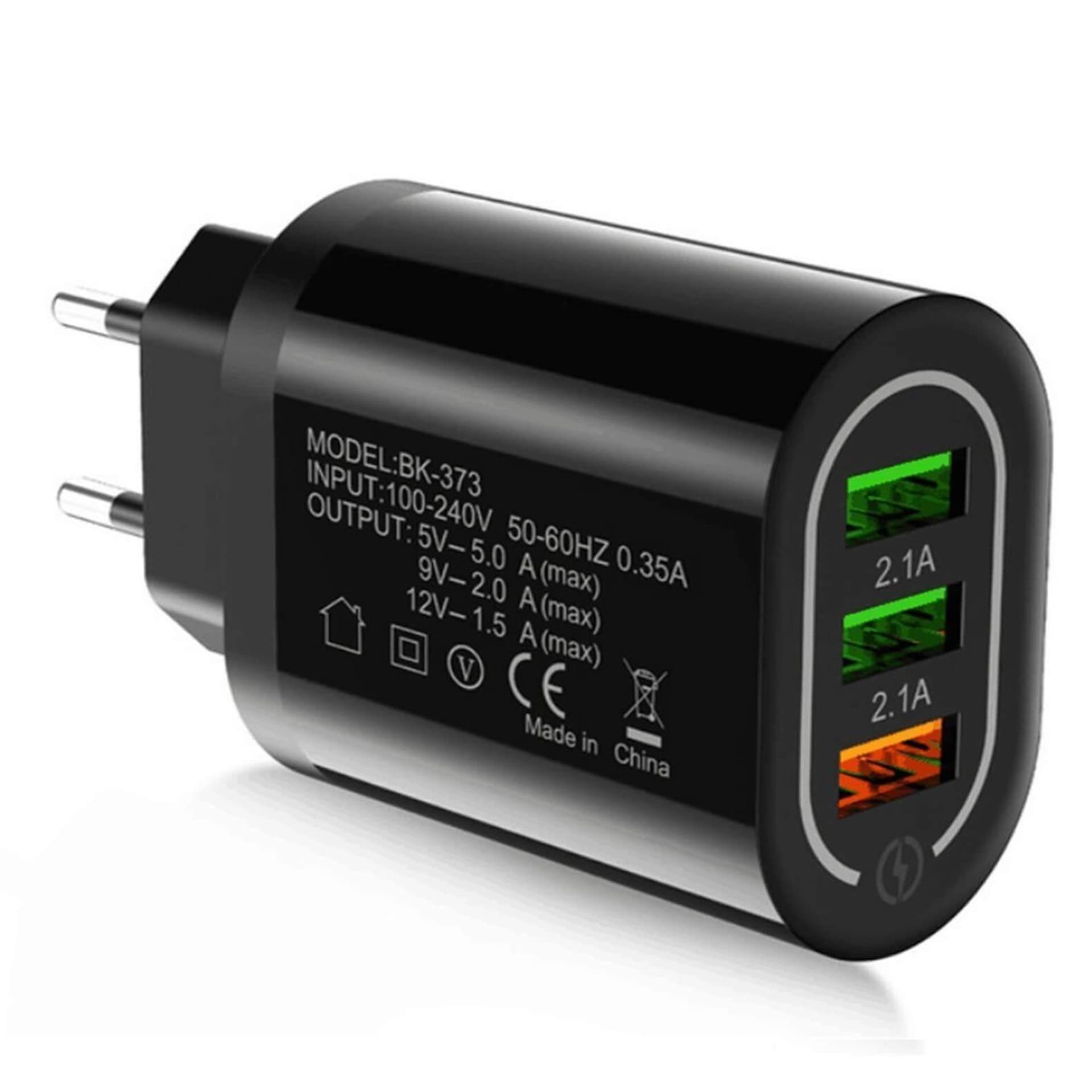 

Ładowarka Sieciowa 3xUSB QC 3.0 (BK373) czarna, Bk373) czarn