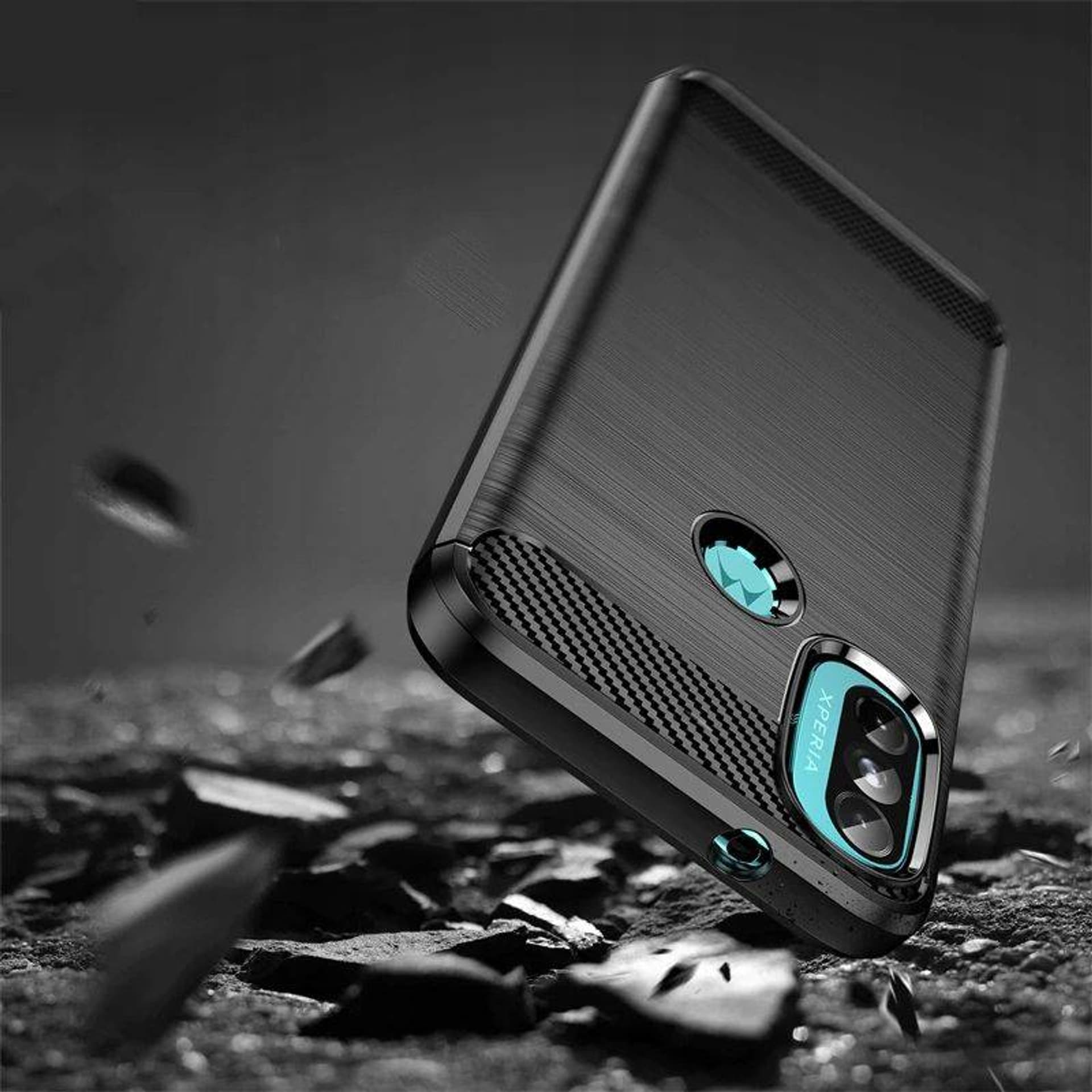 

Etui MOTOROLA MOTO E20 / E30 / E40 Tech-Protect TPU Carbon czarne