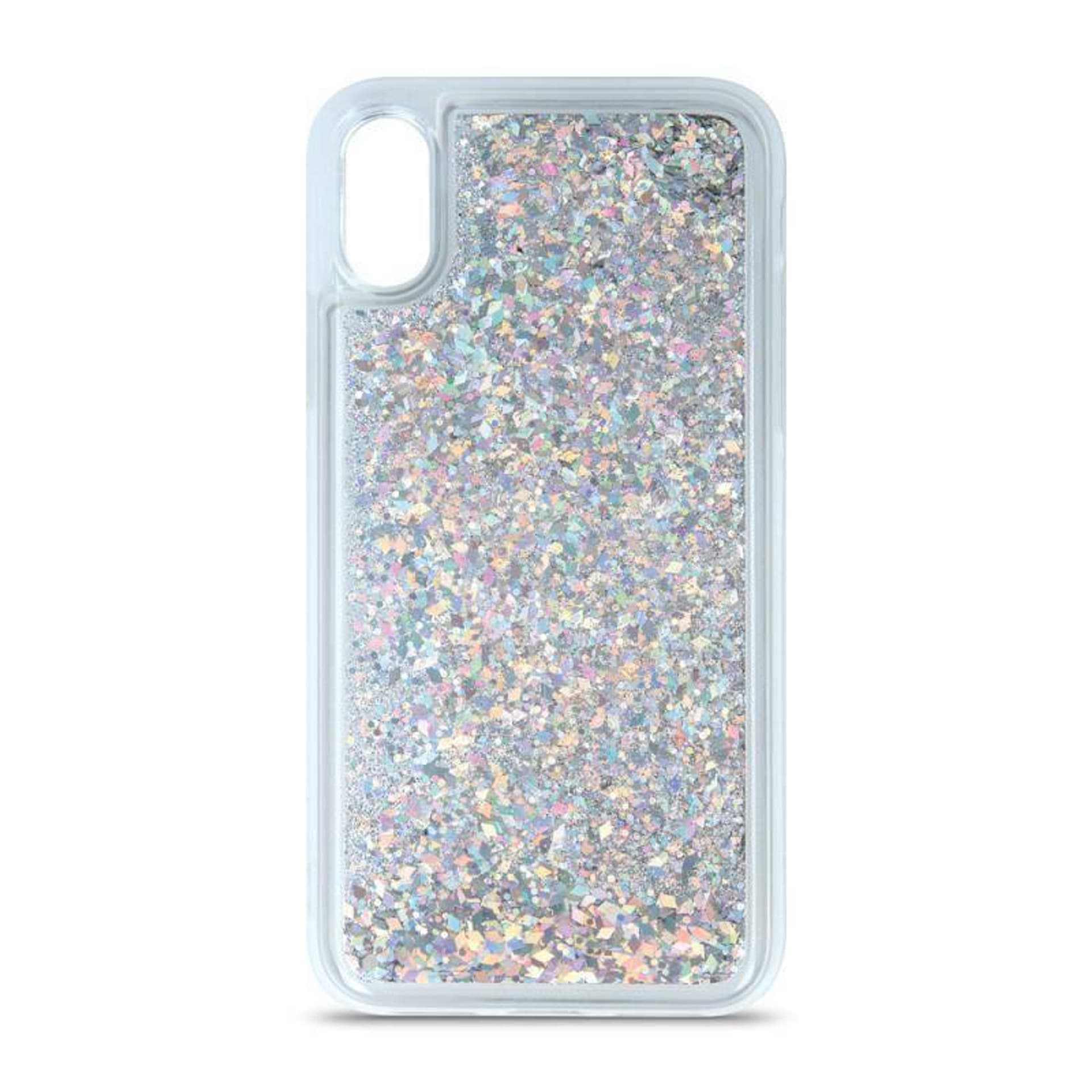 

Etui XIAOMI REDMI NOTE 9 Przelewany Brokat Liquid Sparkle srebrne